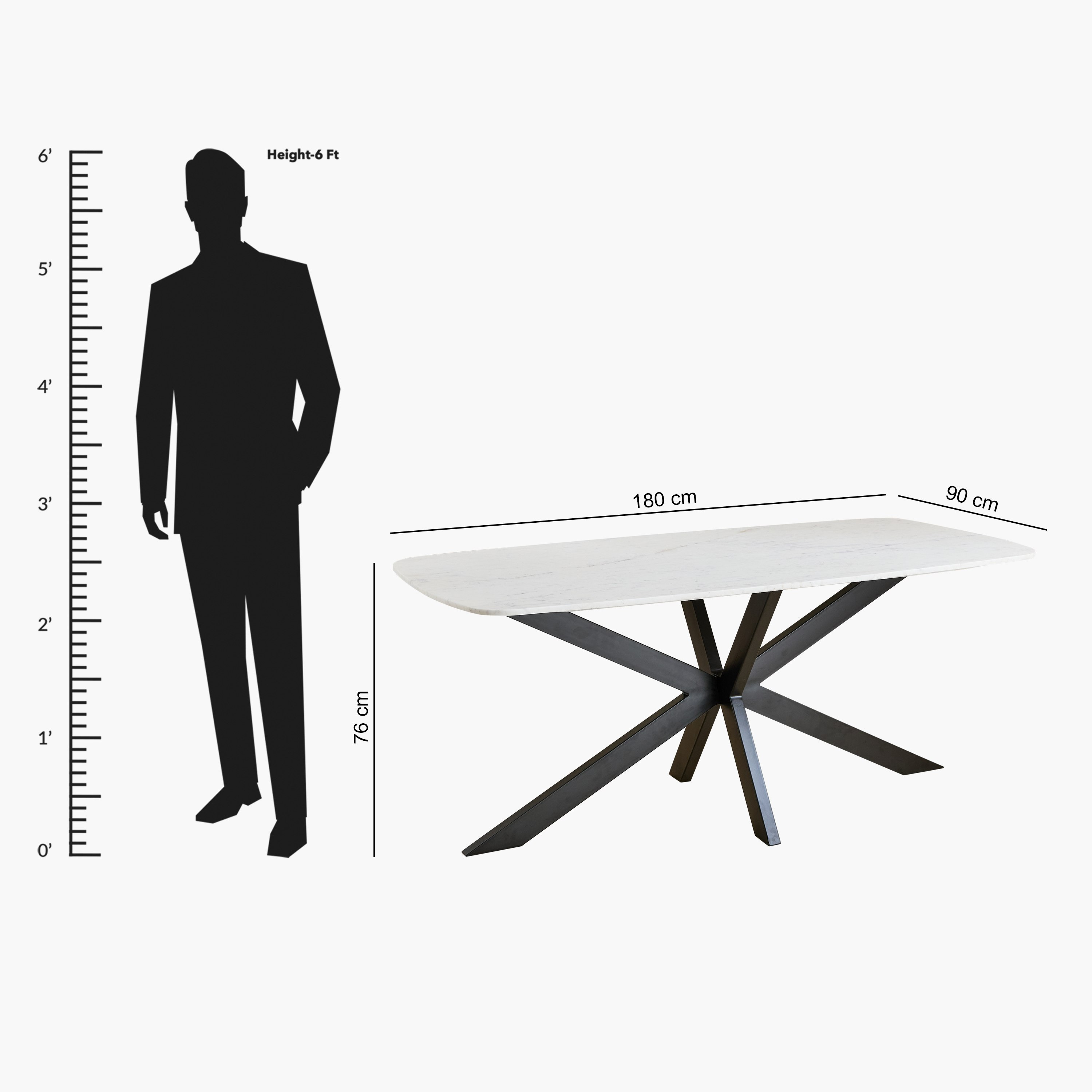 Cavon Portola Genuine Marble Top 6-Seater Dining Table-hbxdiningroom-diningtablesandsets-diningtables-sixseater-image-9