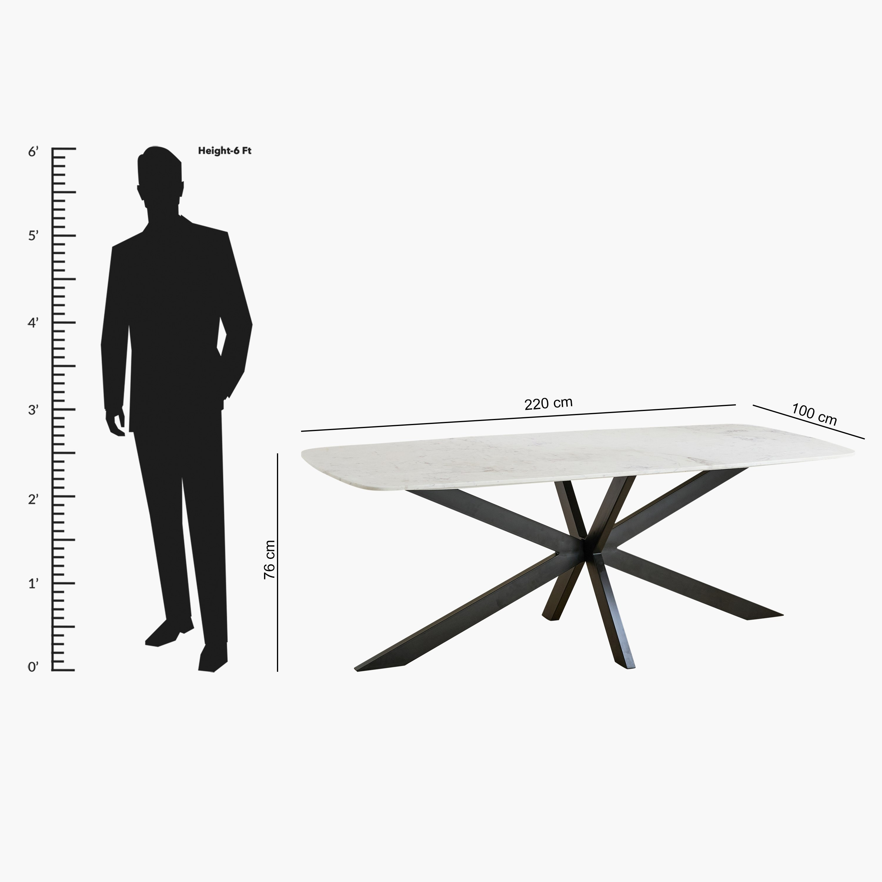 Cavon Portola Genuine Marble Top 8-Seater Dining Table-hbxfurniture-diningroom-diningtables-eightseater-image-10