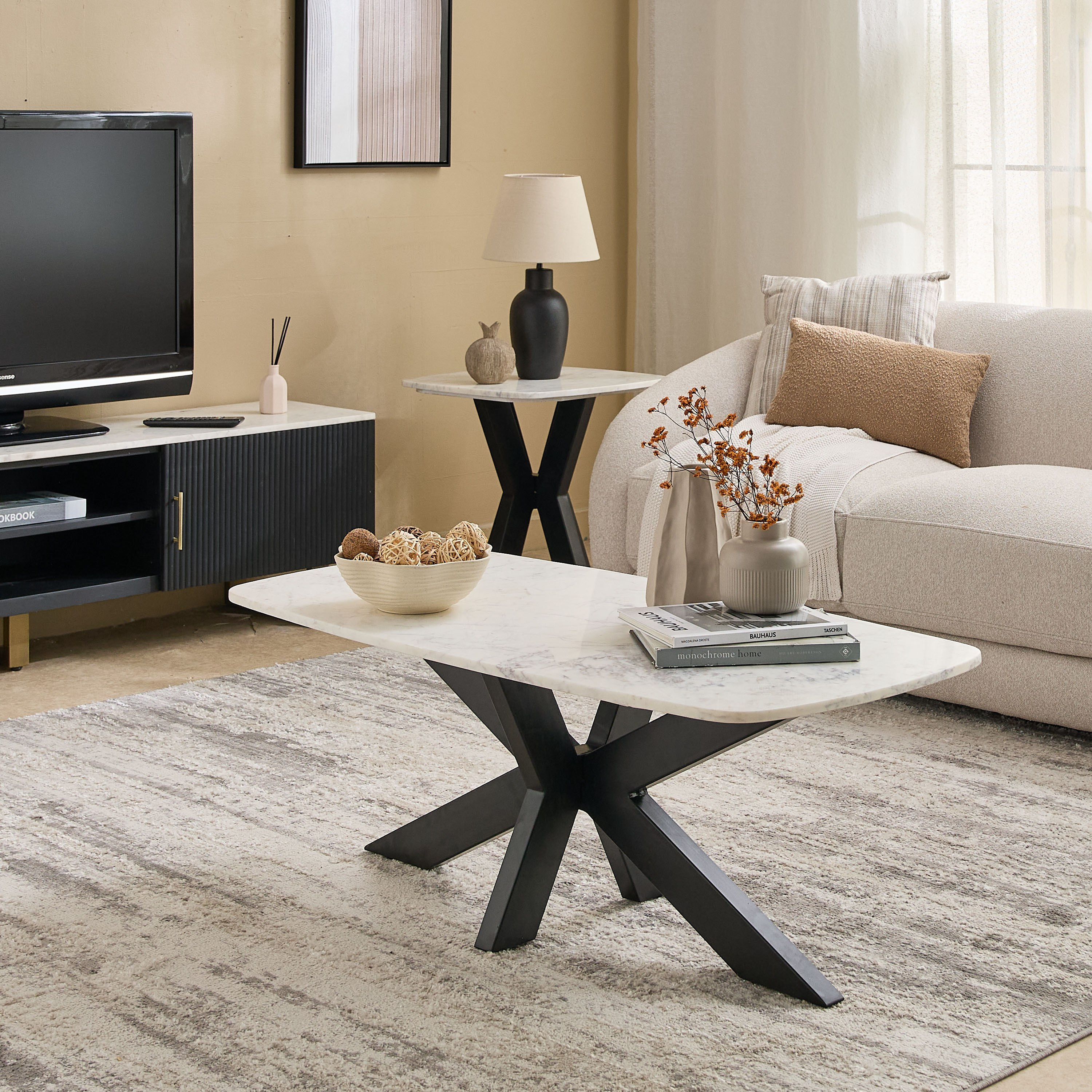 طاولة جانبية بسطح رخام أصلي من كافون بورتولا-hbxfurniture-livingroom-endtables-image-6