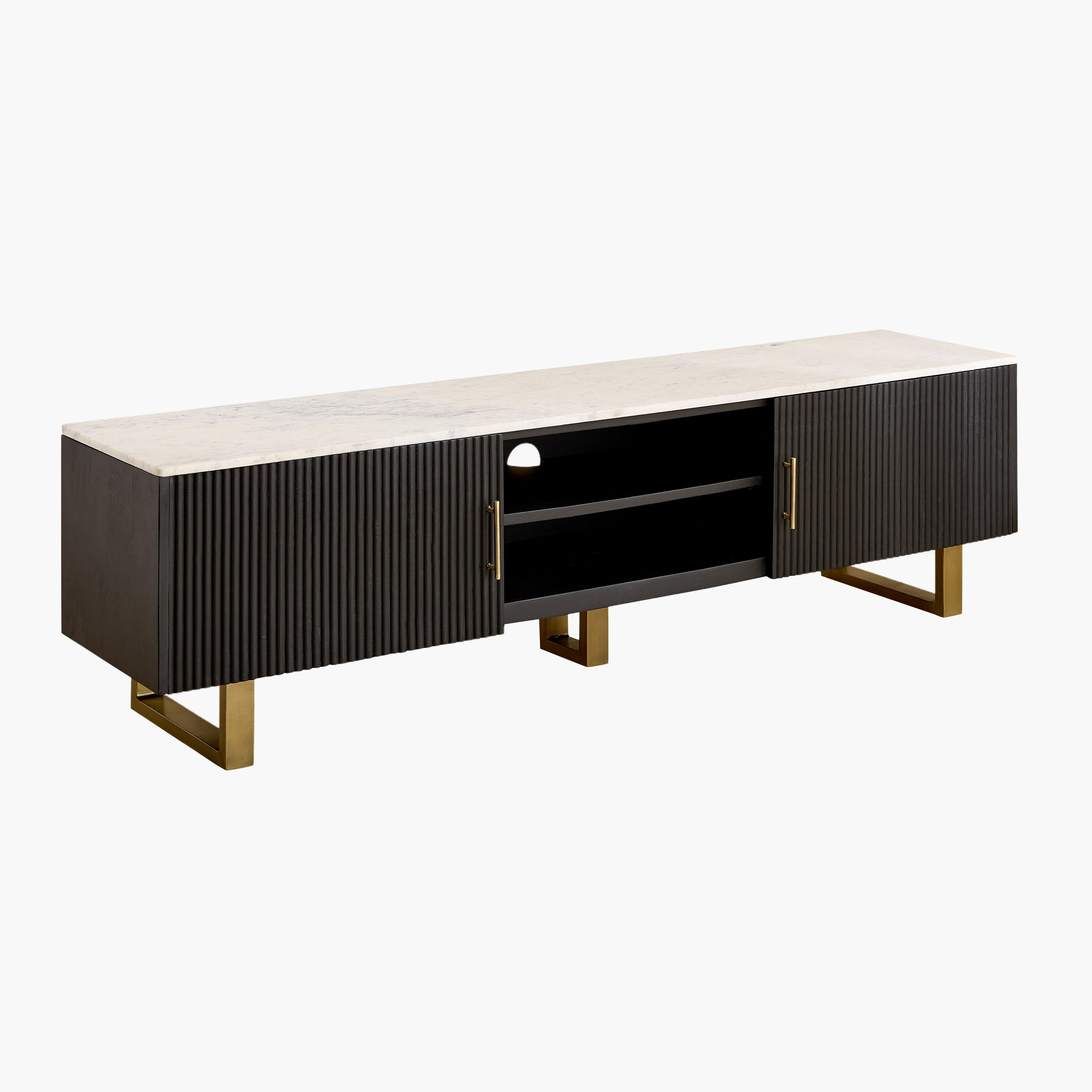 Cavon Fabio Portola 1.8-Meter Solid Wood TV Unit with Genuine Marble Top for TVs upto 75 inch-hbxlivingroom-mediaunitsandstorage-tvunits-image-11