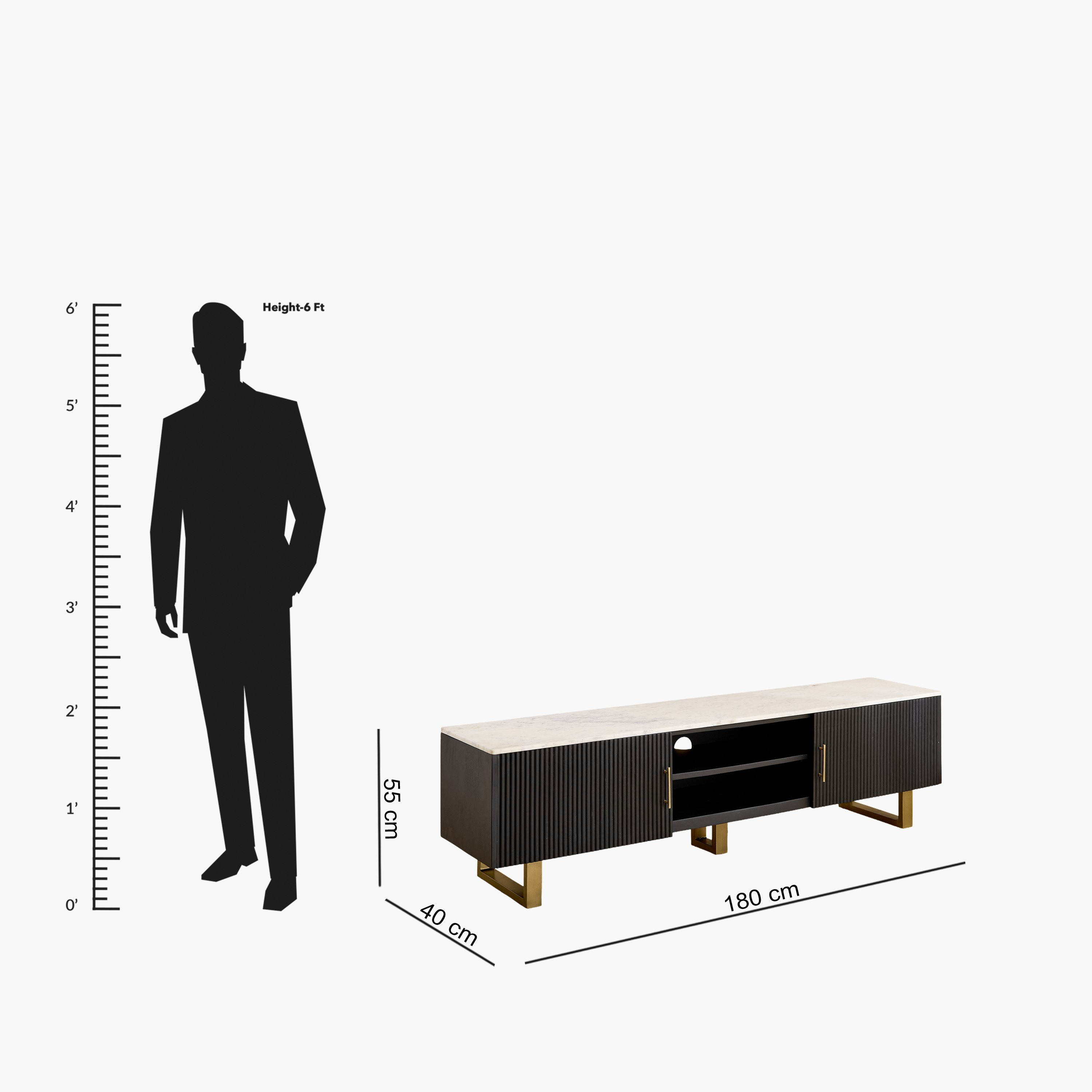 Cavon Fabio Portola 1.8-Meter Solid Wood TV Unit with Genuine Marble Top for TVs upto 75 inch-hbxlivingroom-mediaunitsandstorage-tvunits-image-12