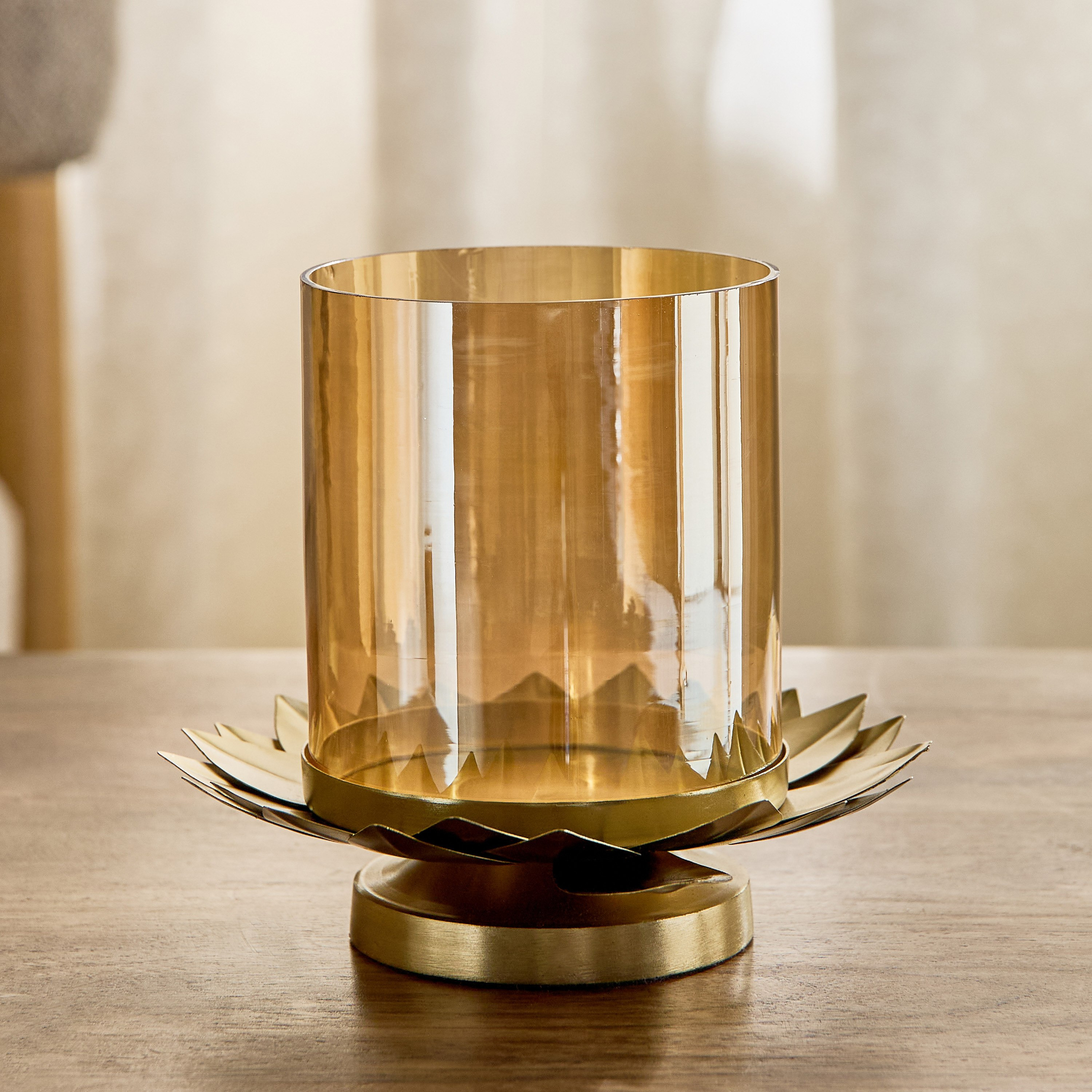 Kumudh Zen Decorative Pillar Candleholder - 14x14x14 cm-hbxlivingroom-decorandaccessories-candleholders-image-4
