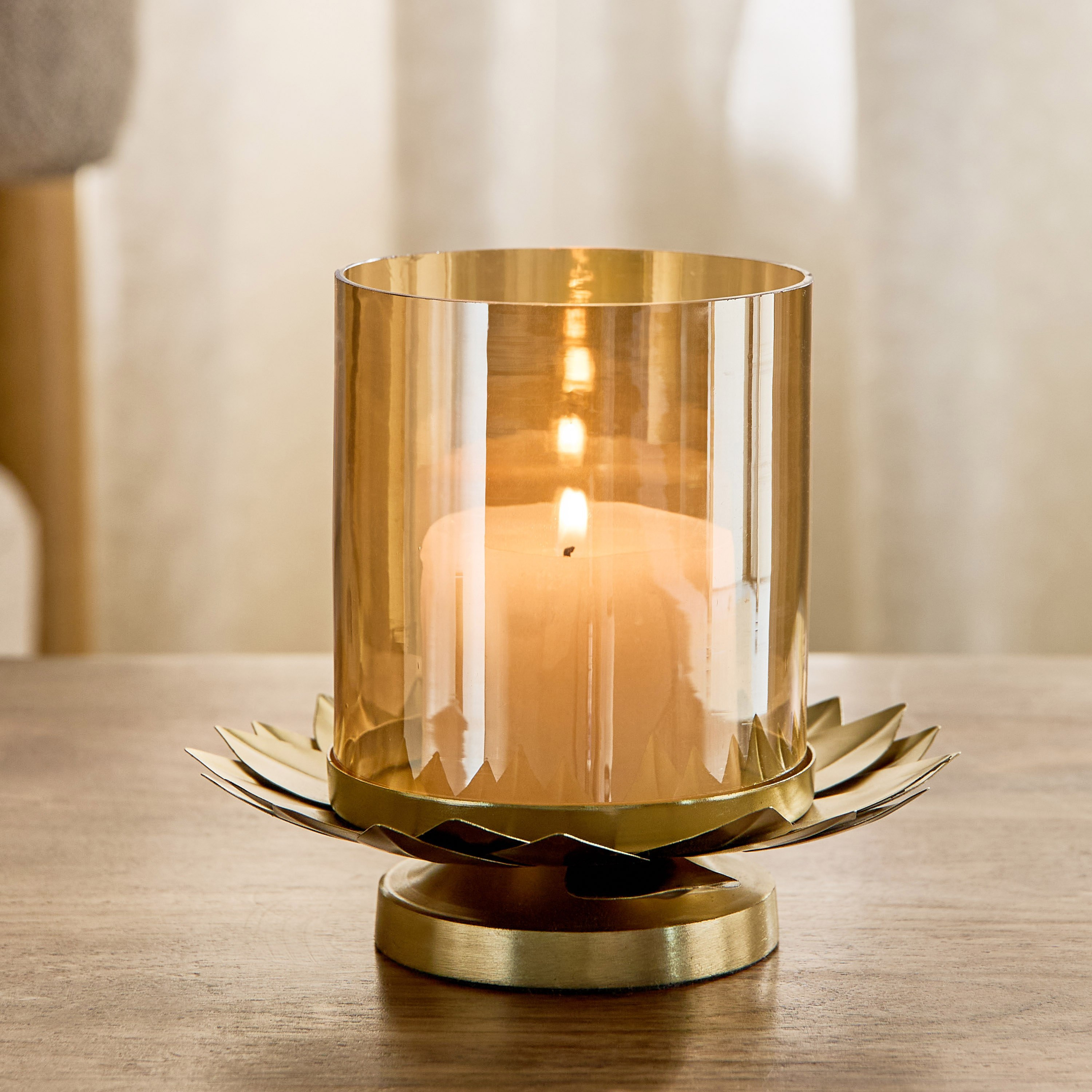 Kumudh Zen Decorative Pillar Candleholder - 14x14x14 cm-hbxlivingroom-decorandaccessories-candleholders-image-5