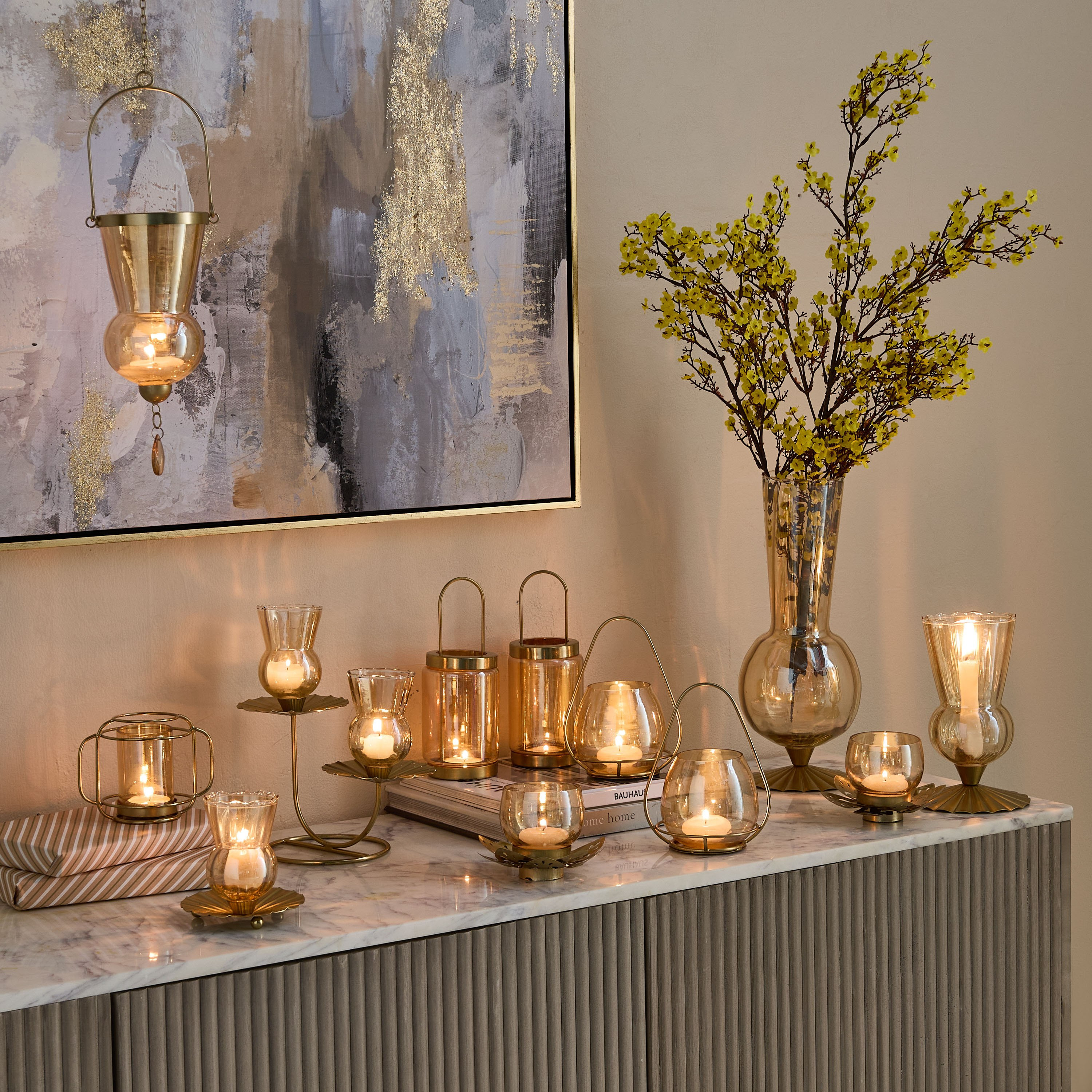 طقم حامل شموع صغيرة ديكور قطعتين من كومود زين - 12.5×12.5×7.5 سم-hbxlivingroom-decorandaccessories-candleholders-image-6
