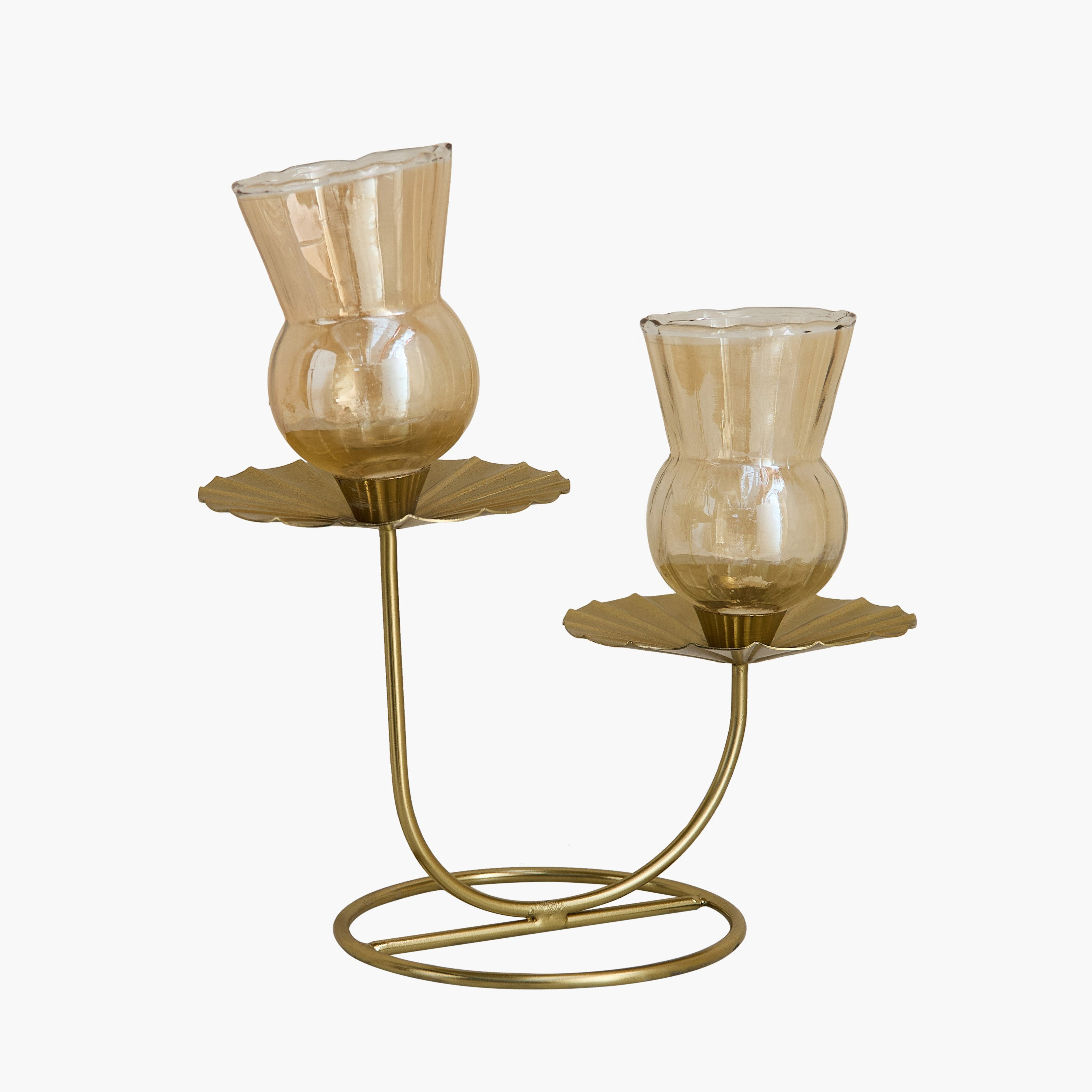 Kumudh Zen Decorative Multi Tealight Candleholder with Base - 21x12.5x23 cm-hbxlivingroom-decorandaccessories-candleholders-image-5