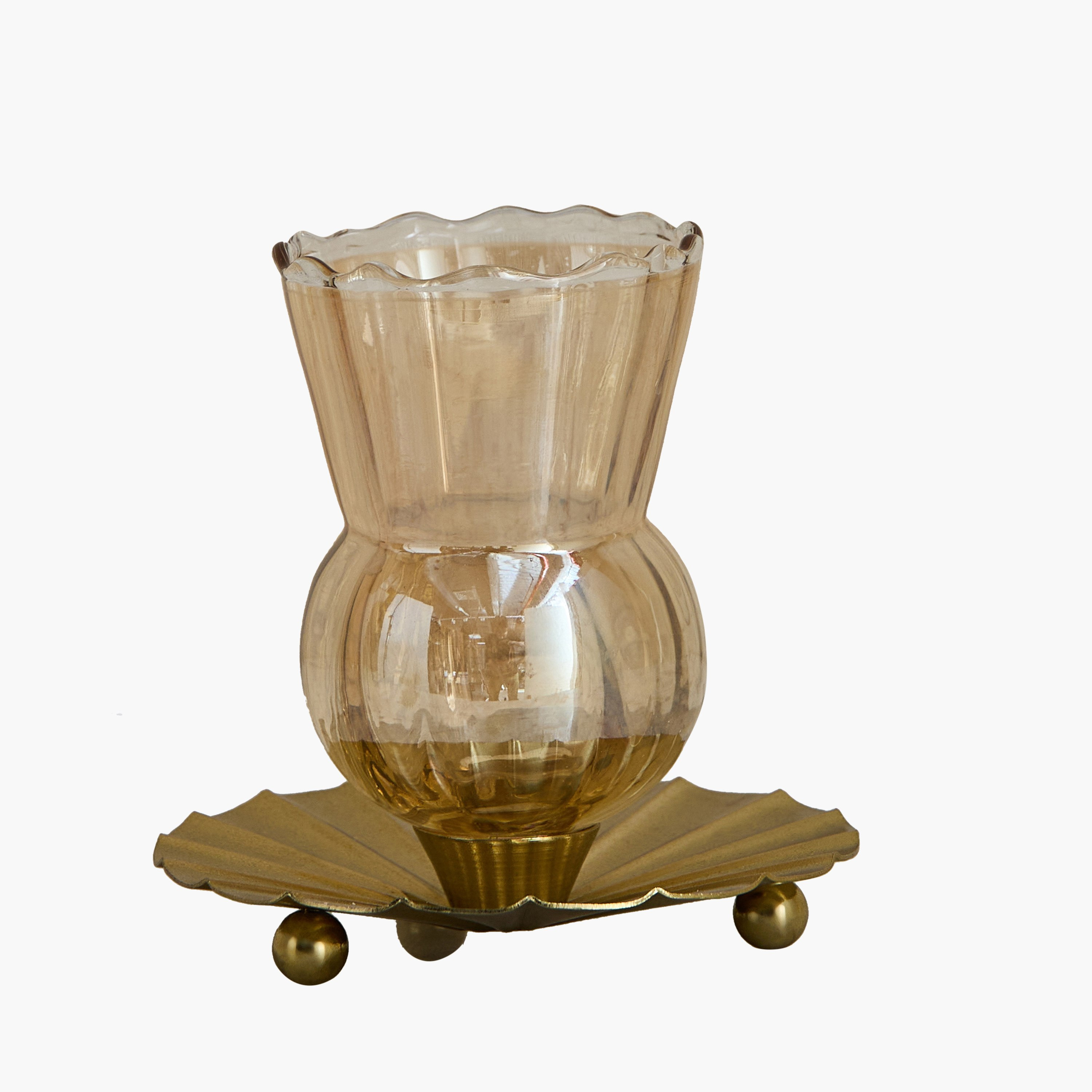 Kumudh Zen Decorative Hurricane with Base - 10x10x13 cm-hbxlivingroom-decorandaccessories-candleholders-image-5