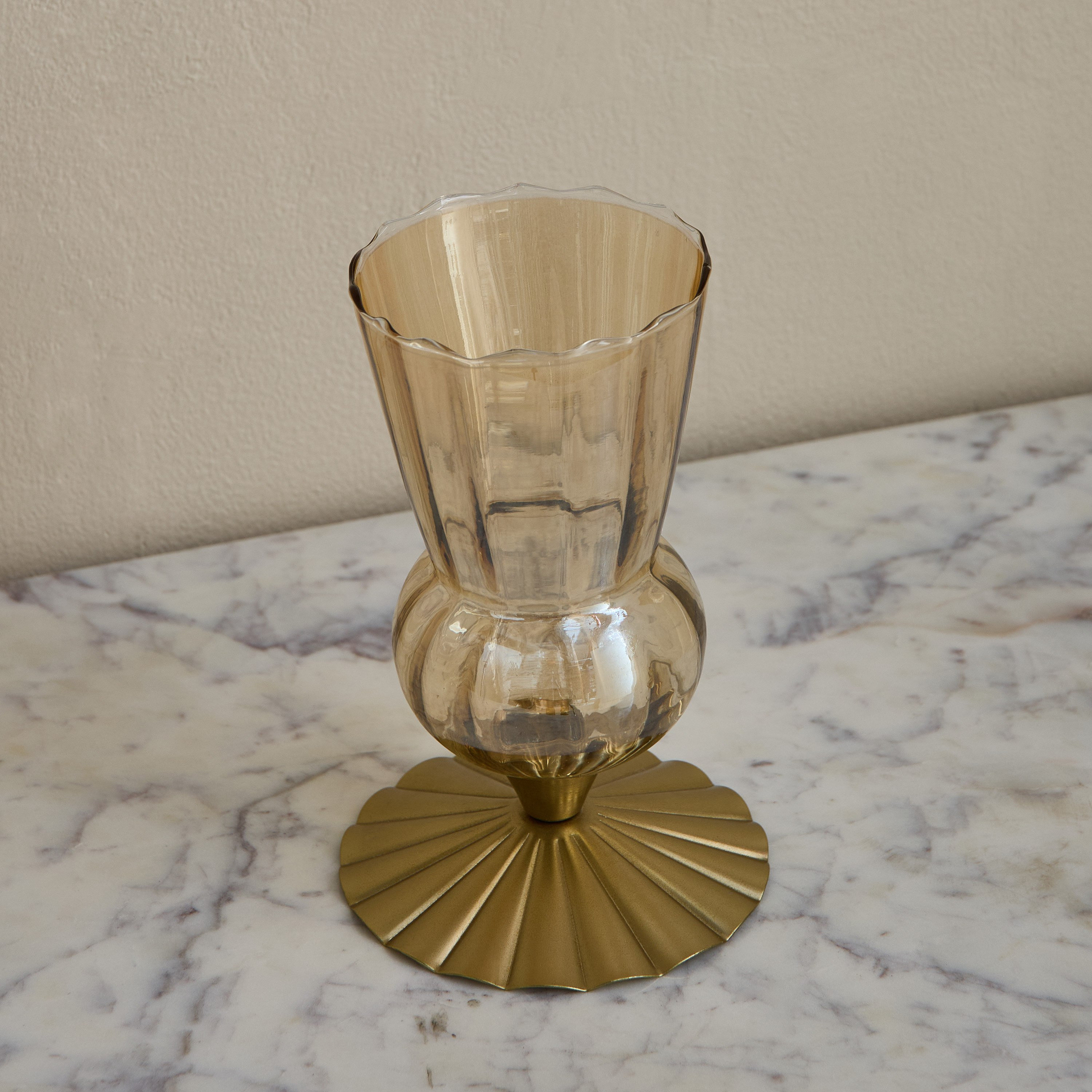 Kumudh Zen Decorative Hurricane with Base - 12x12x20 cm-hbxlivingroom-decorandaccessories-candleholders-image-3