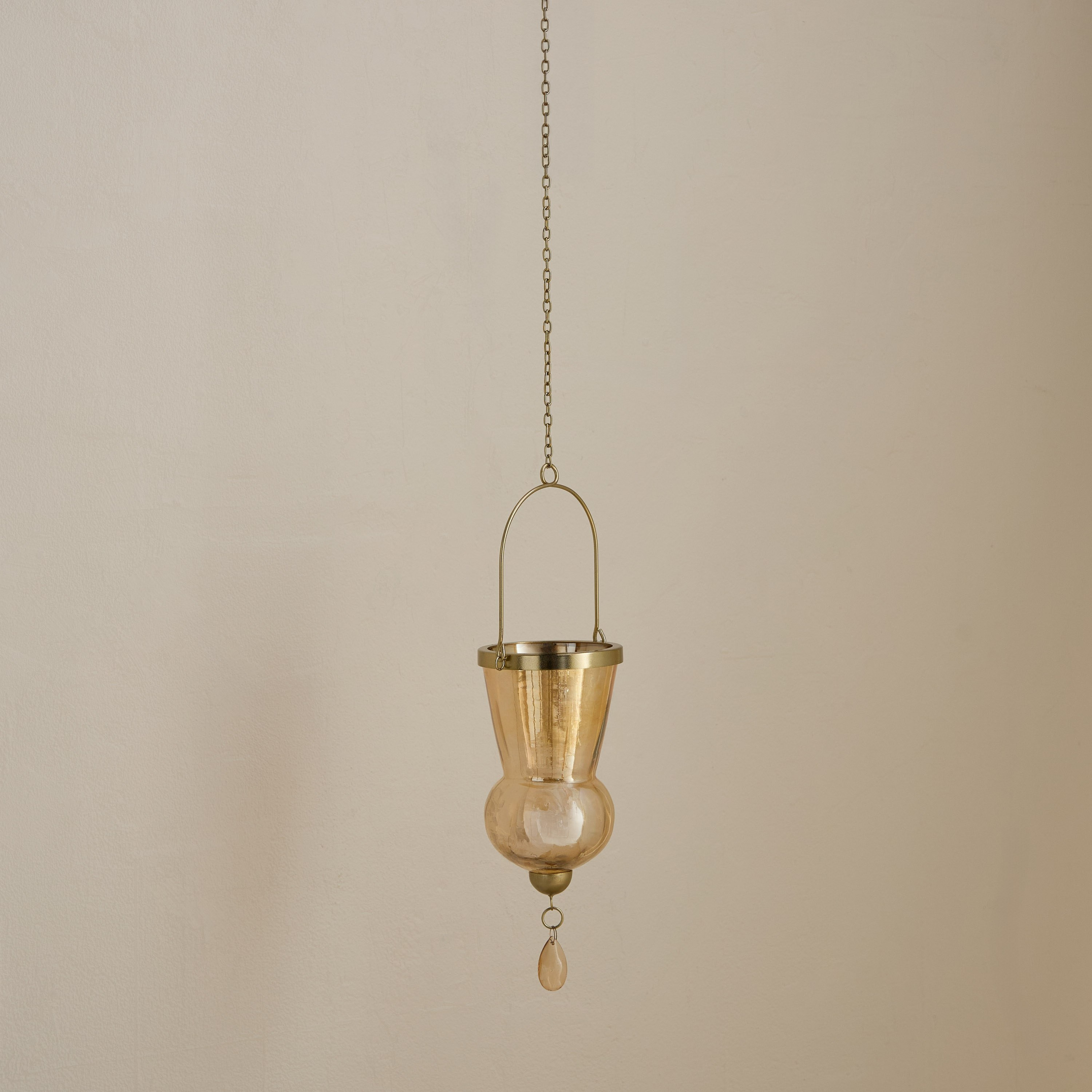 Kumudh Zen Decorative Hanging Tealight Candleholder with Chain - 10x10x58 cm-hbxlivingroom-decorandaccessories-candleholders-image-2