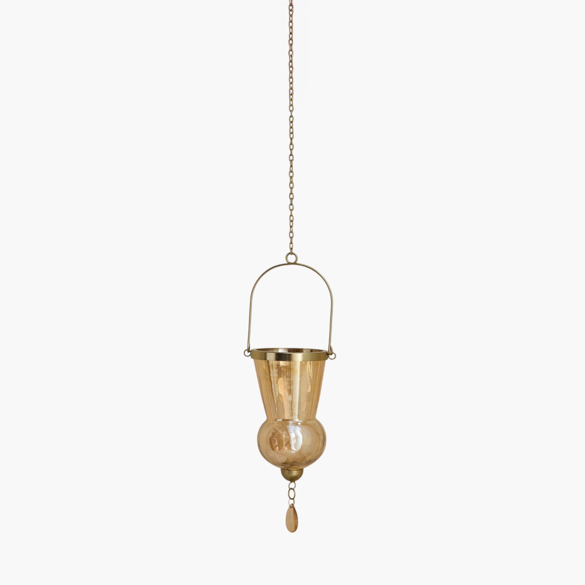 Kumudh Zen Decorative Hanging Tealight Candleholder with Chain - 10x10x58 cm-hbxlivingroom-decorandaccessories-candleholders-image-5