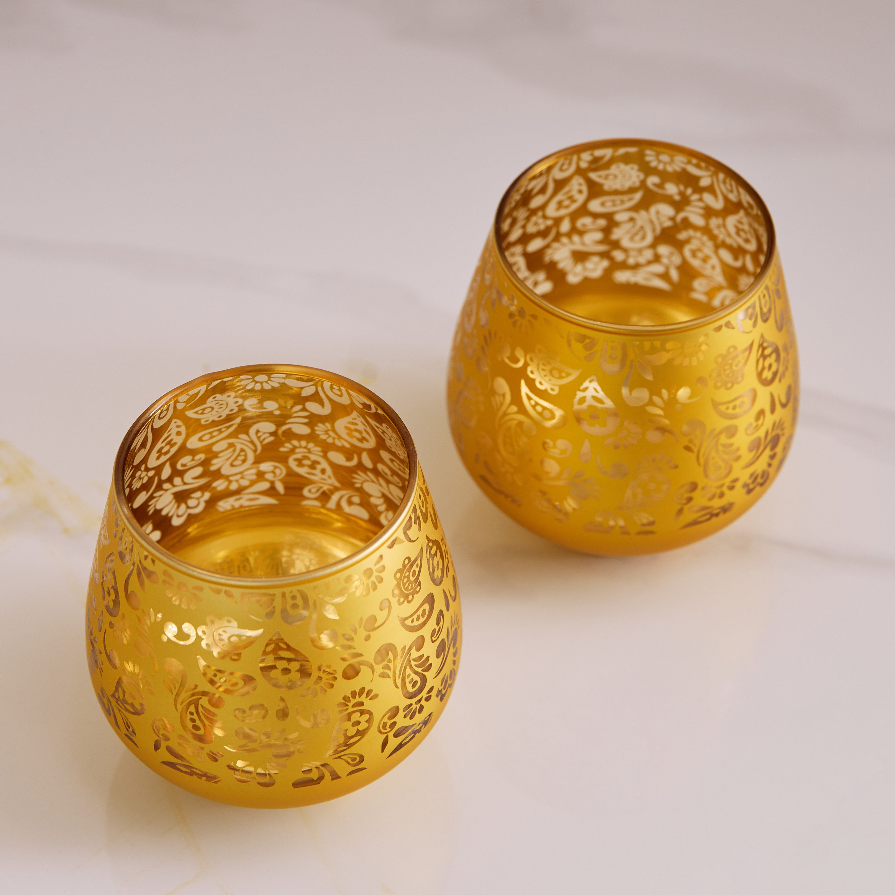 طقم حامل شموع زجاج قطعتين من ديفينيتي جلاسيير - 9×9×9.5 سم-hbxlivingroom-decorandaccessories-candleholders-image-3