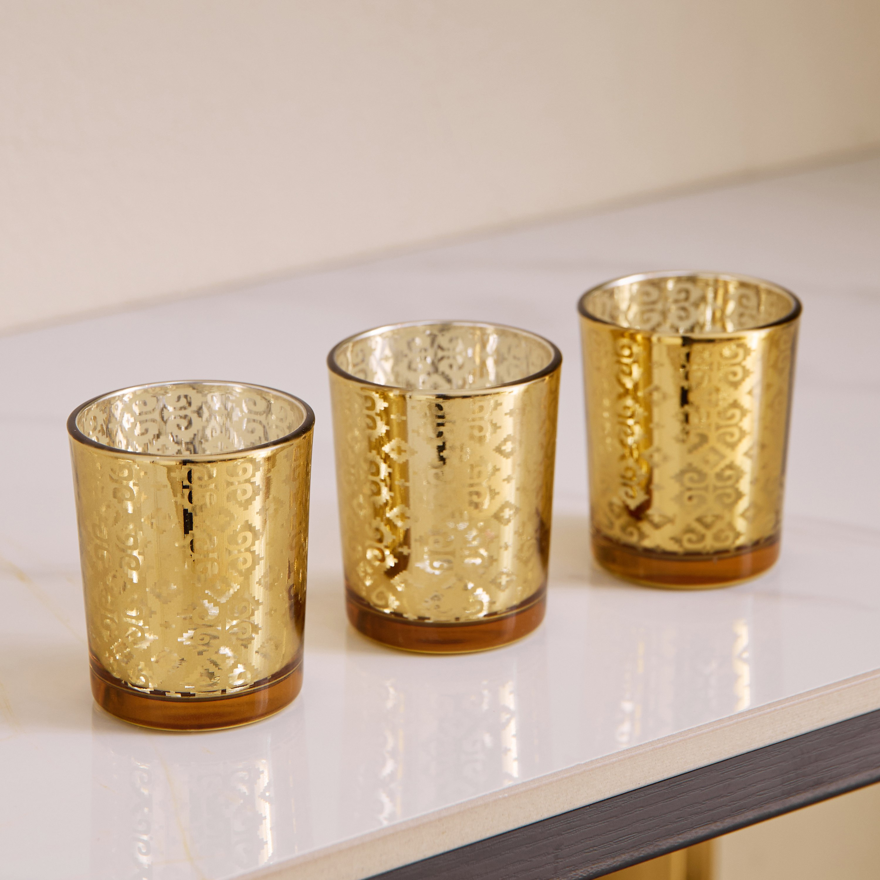 Divinity Glacier 3-Piece Glass Candleholder Set - 5.5x5.5x6.7 cm-hbxlivingroom-decorandaccessories-candleholders-image-1