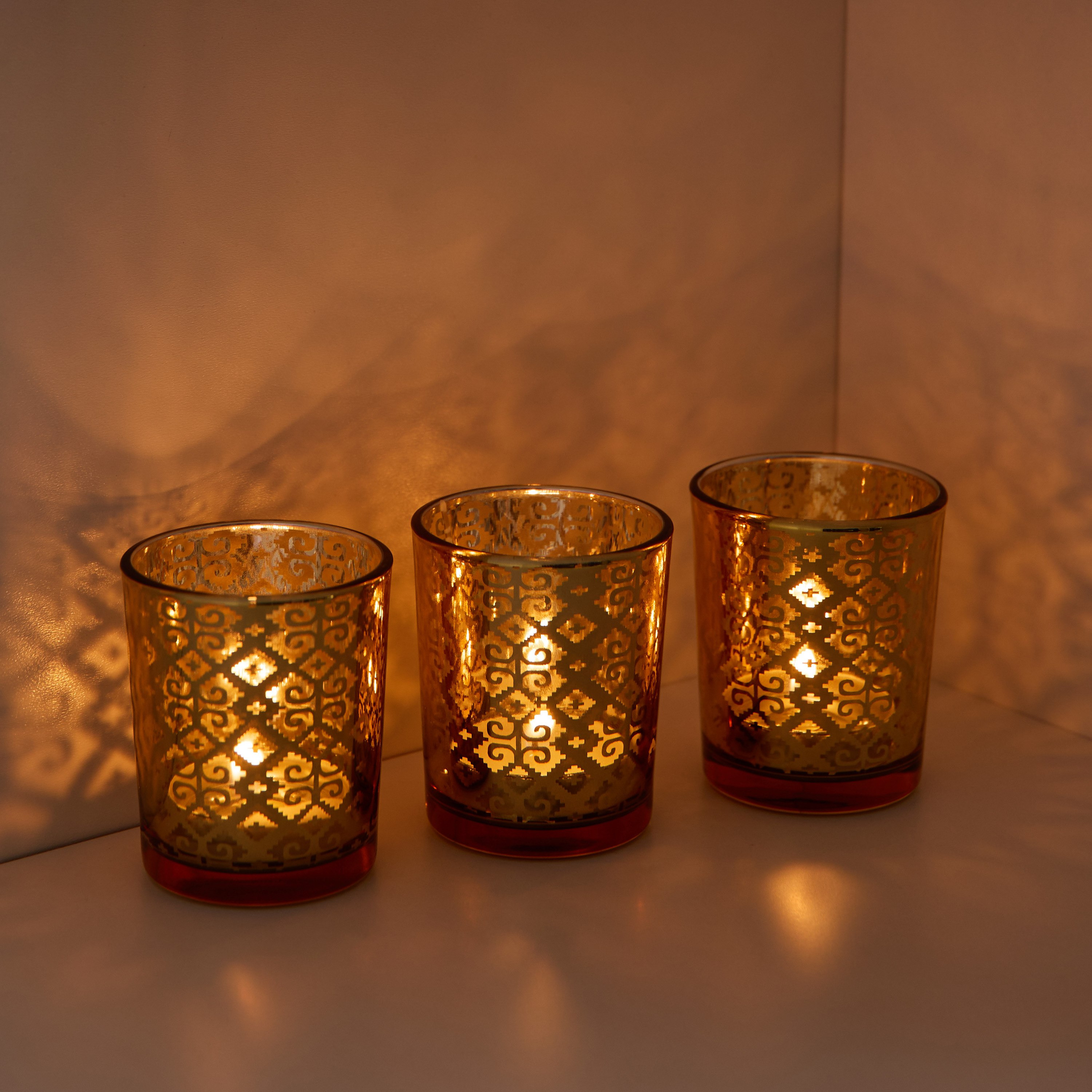 Divinity Glacier 3-Piece Glass Candleholder Set - 5.5x5.5x6.7 cm-hbxlivingroom-decorandaccessories-candleholders-image-2