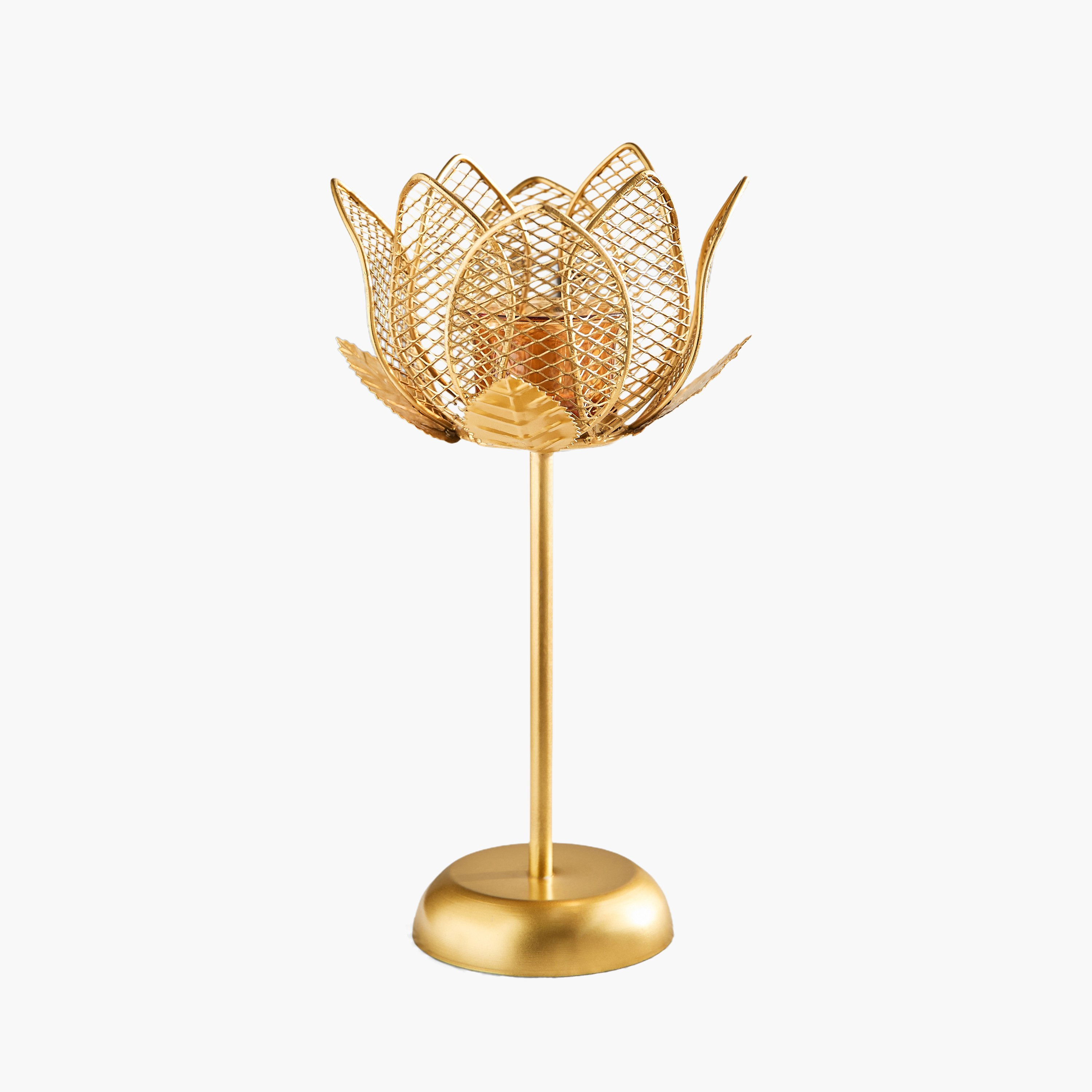 حامل شموع صغيرة شبك ديكور من كومود أورورا - 15x15x28 سم-hbxlivingroom-decorandaccessories-candleholders-image-6