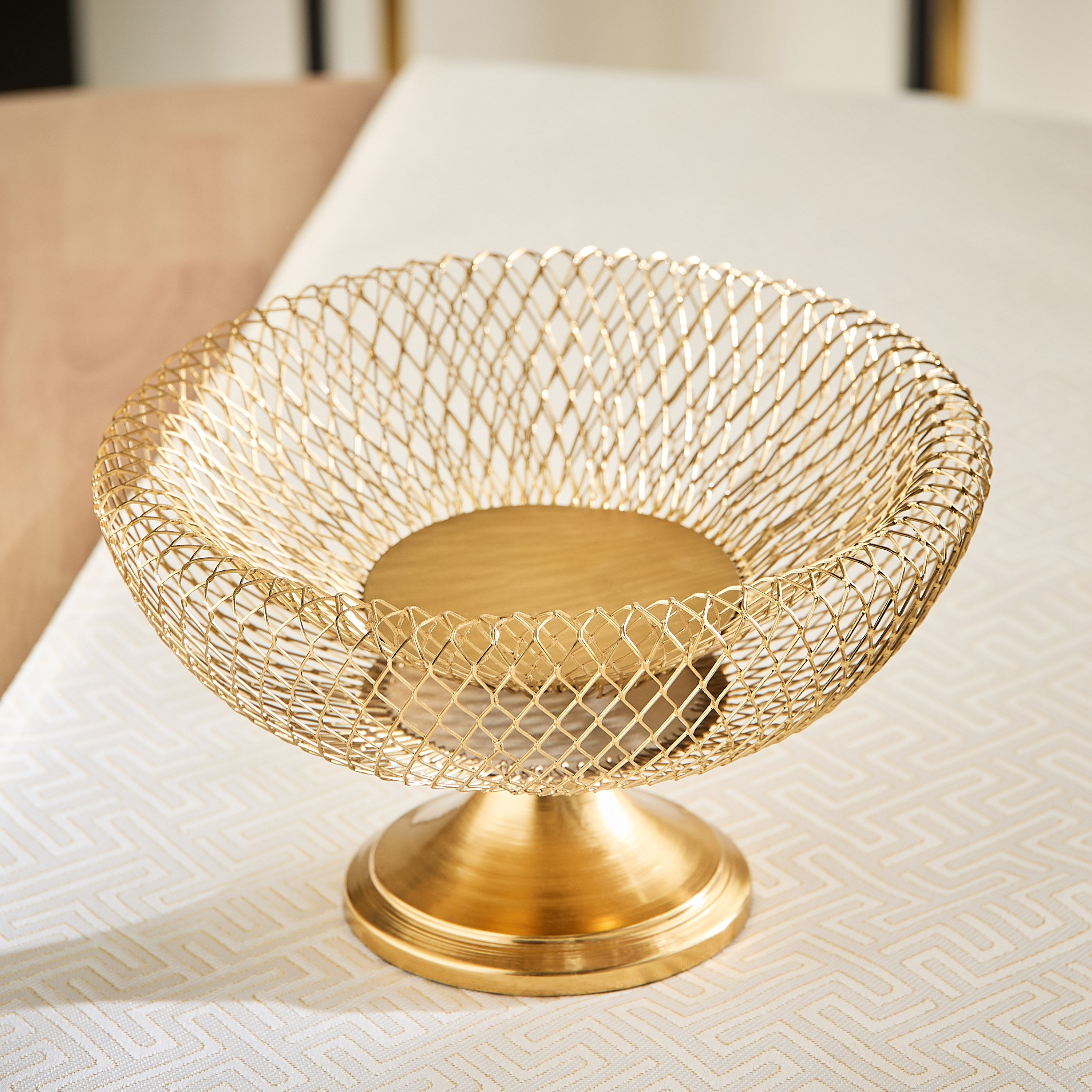 Kumudh Aurora Decorative Mesh Footed Bowl - 21x21x33 cm-hbxdecorandfurnishings-homeaccessories-bowls-image-2