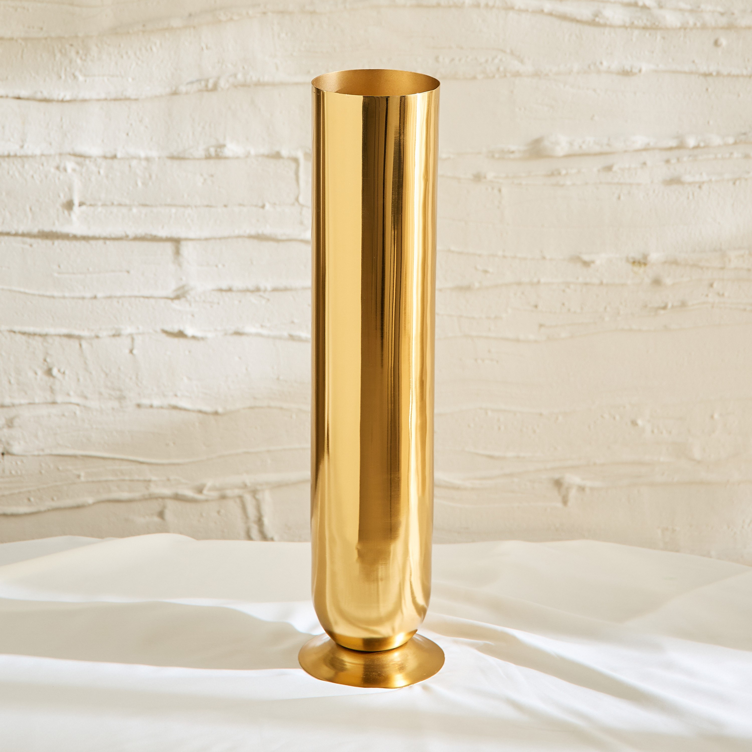 Bliss Samaya Decorative Cylindrical Vase with Base - 12x12x50 cm-hbxbedroom-decorandaccessories-vases-image-2