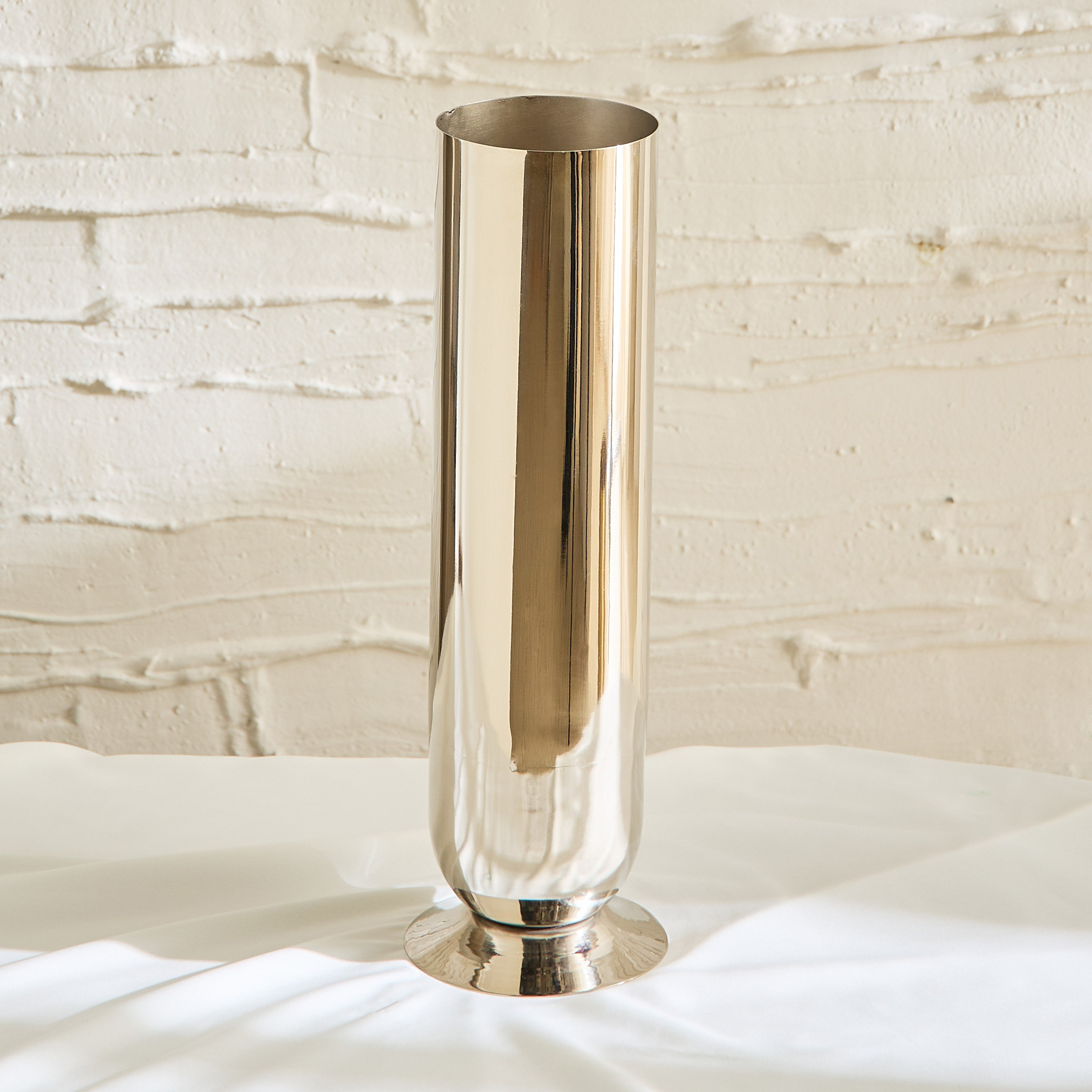 Bliss Samaya Decorative Cylindrical Vase with Base - 12x12x40 cm-hbxbedroom-decorandaccessories-vases-image-2