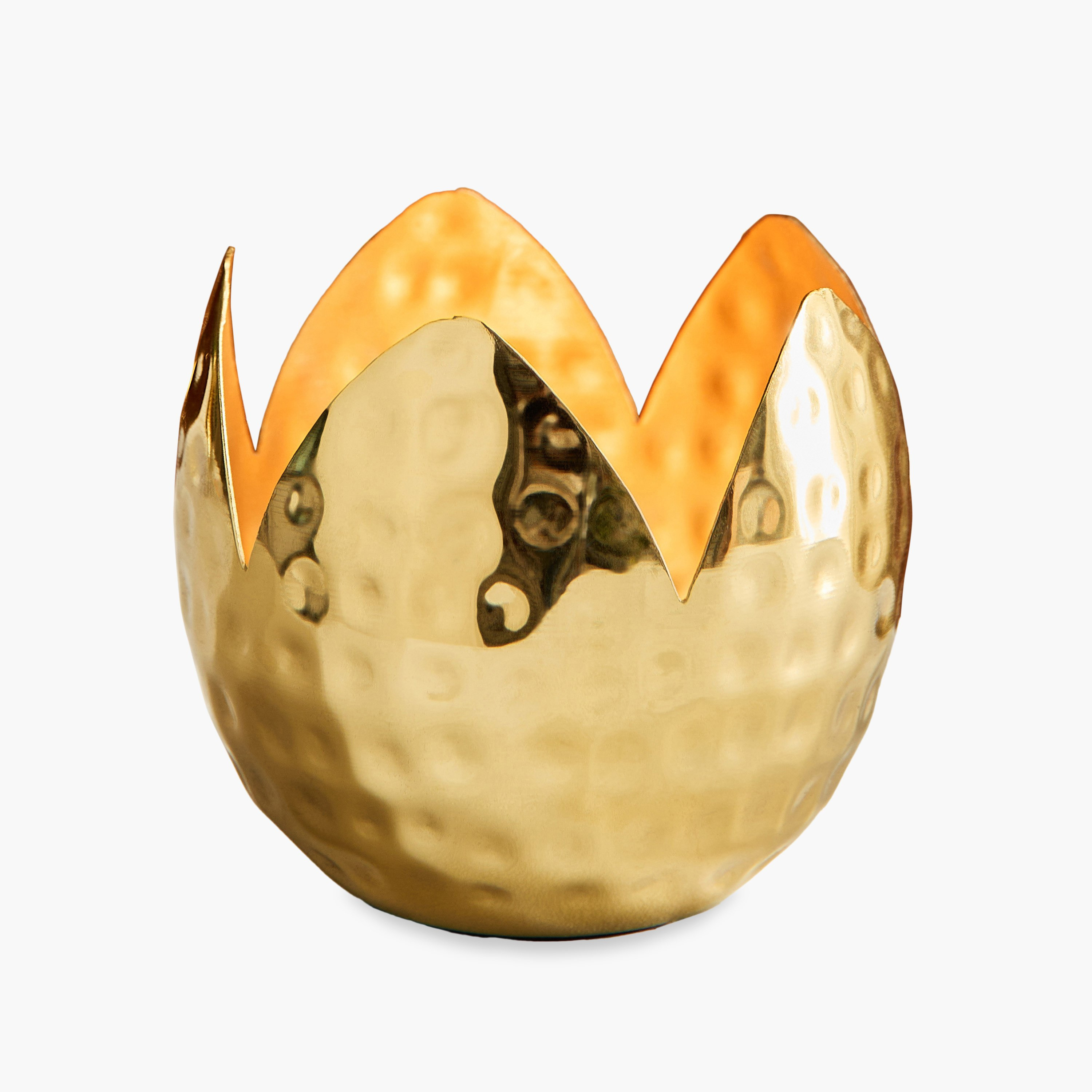 Kumudh Noore Decorative Hammered Votive Candleholder - 12x12x11 cm-hbxlivingroom-decorandaccessories-candleholders-image-5
