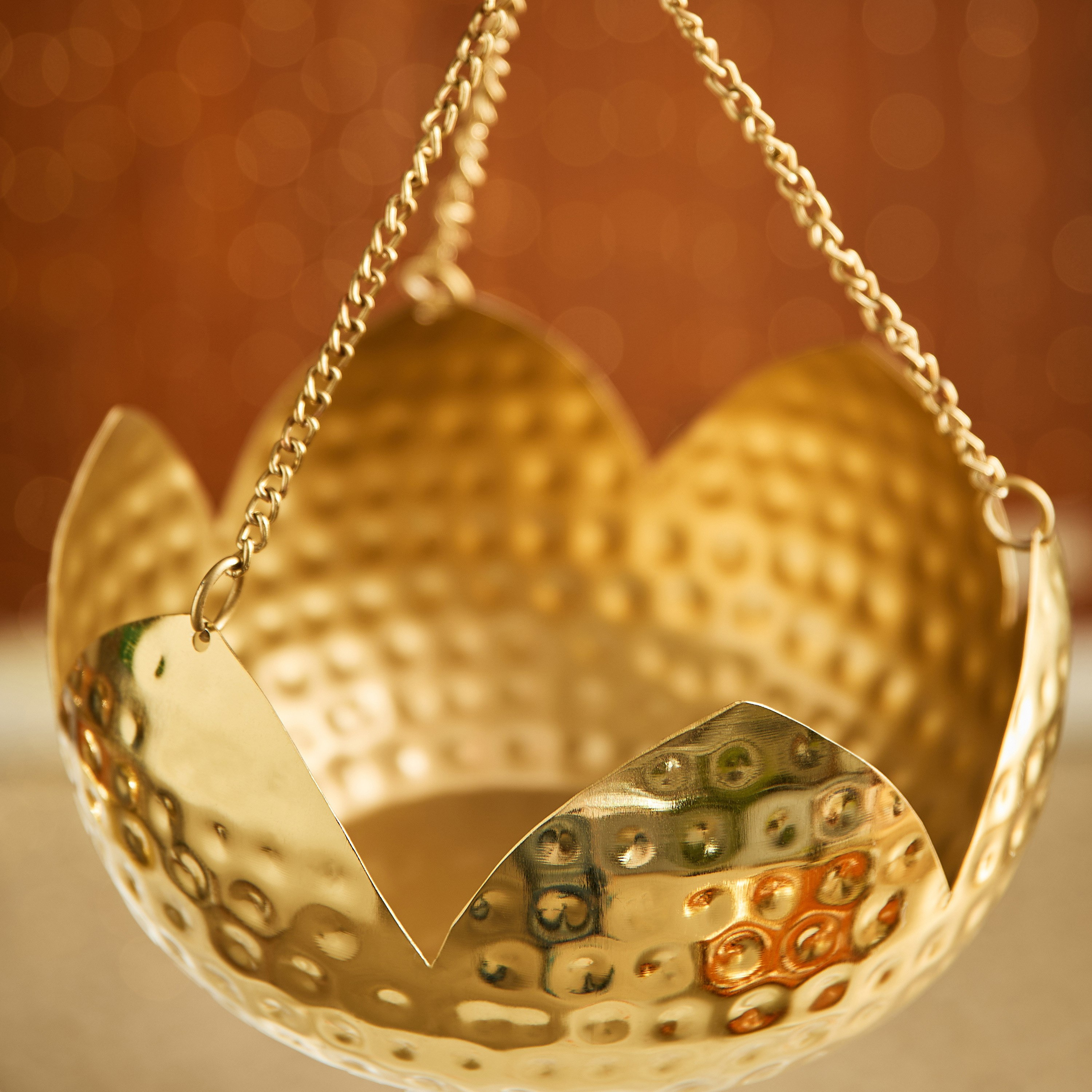 Kumudh Noore Hammered Decorative Hanging Urli - 24x24x59 cm-PROMO_HB_AE_B1G1_250925-image-3