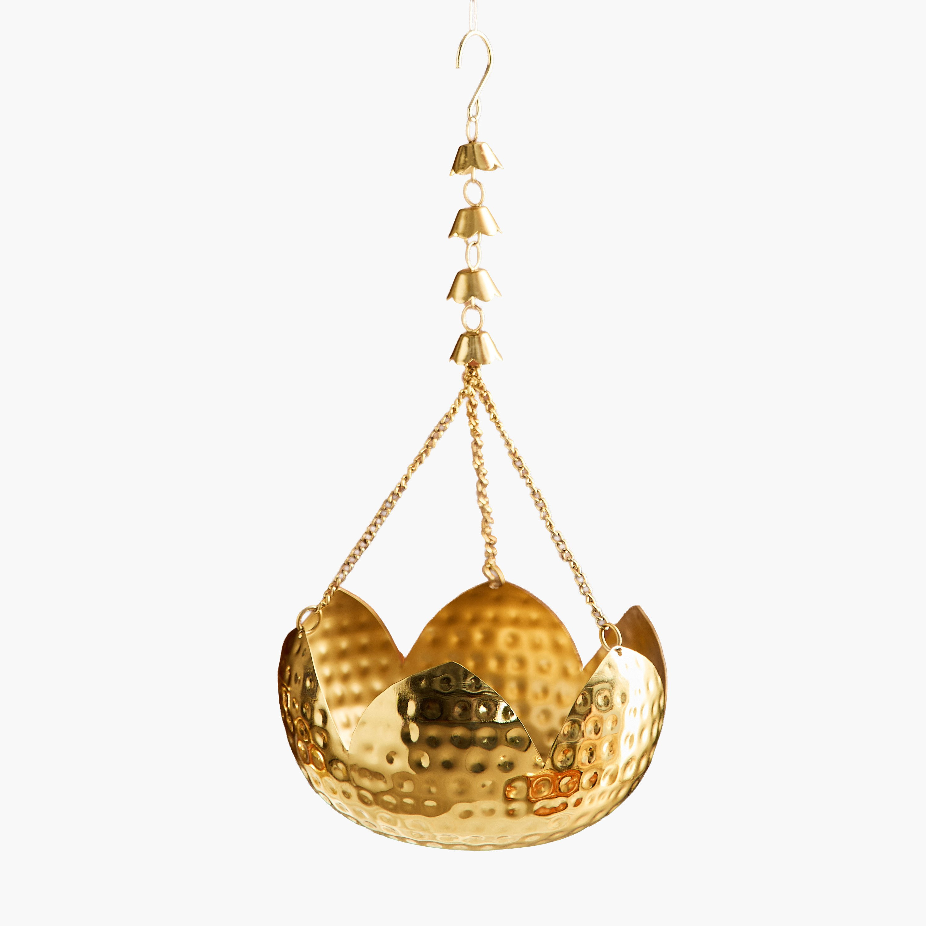Kumudh Noore Hammered Decorative Hanging Urli - 24x24x59 cm-PROMO_HB_AE_B1G1_250925-image-6