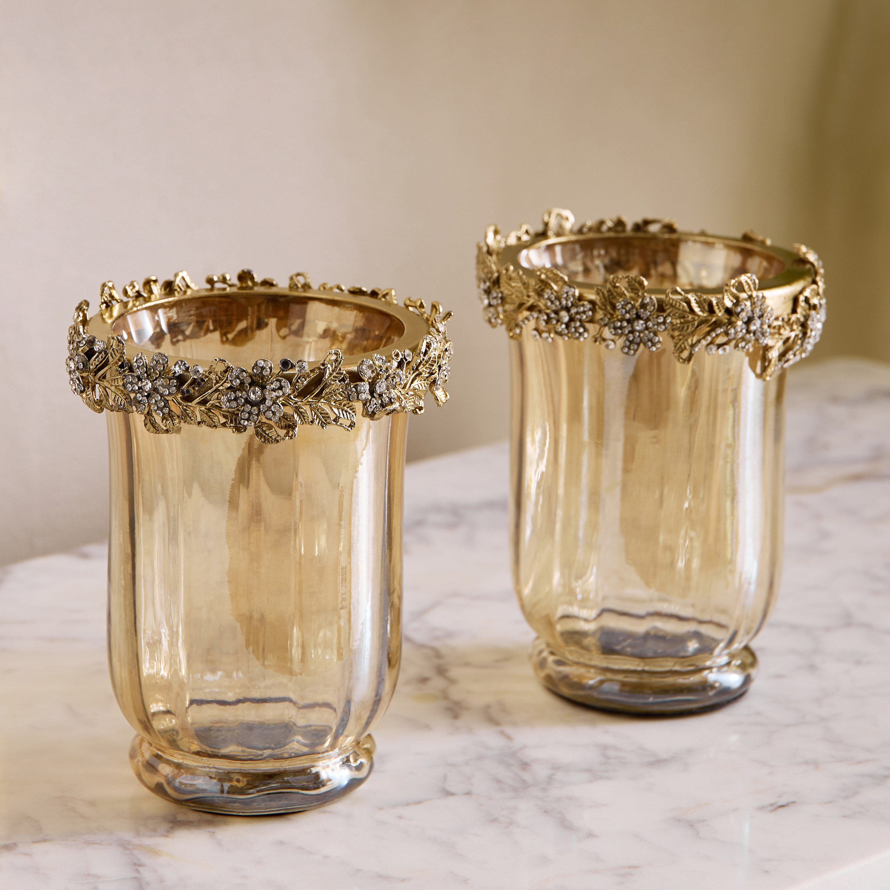 Iras Elara 2-Piece Decorative Votive Candleholder Set - 11.5x11.5x15 cm-hbxlivingroom-decorandaccessories-candleholders-image-2