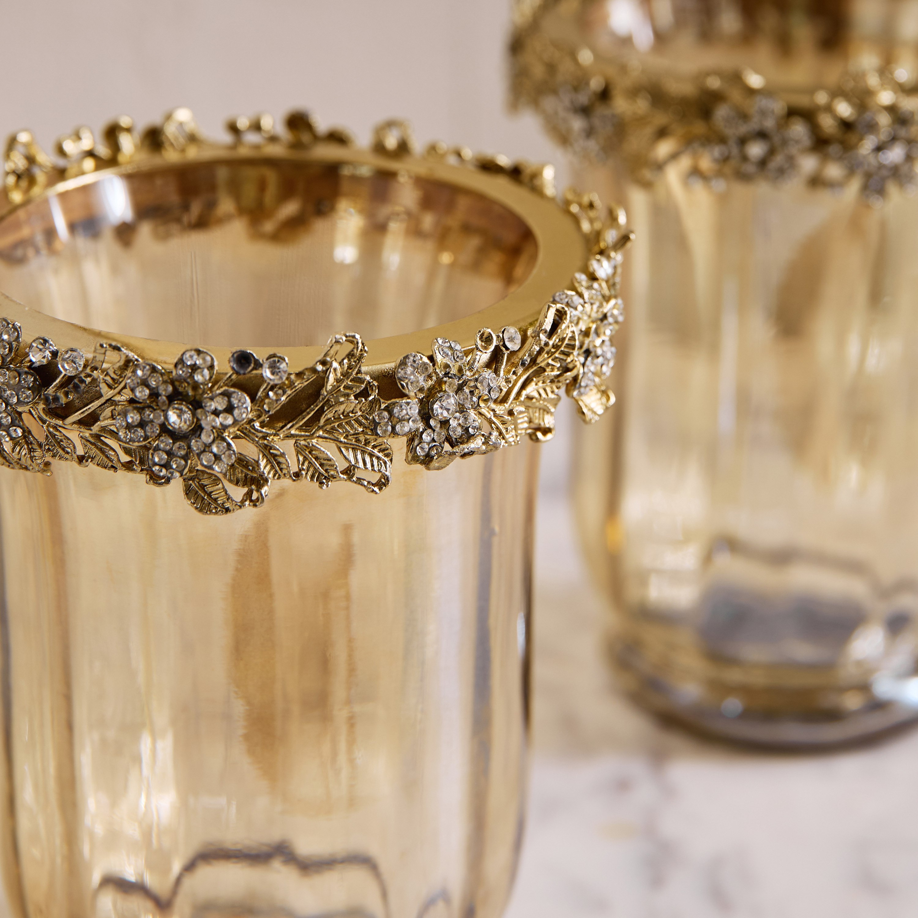 Iras Elara 2-Piece Decorative Votive Candleholder Set - 11.5x11.5x15 cm-hbxlivingroom-decorandaccessories-candleholders-image-4