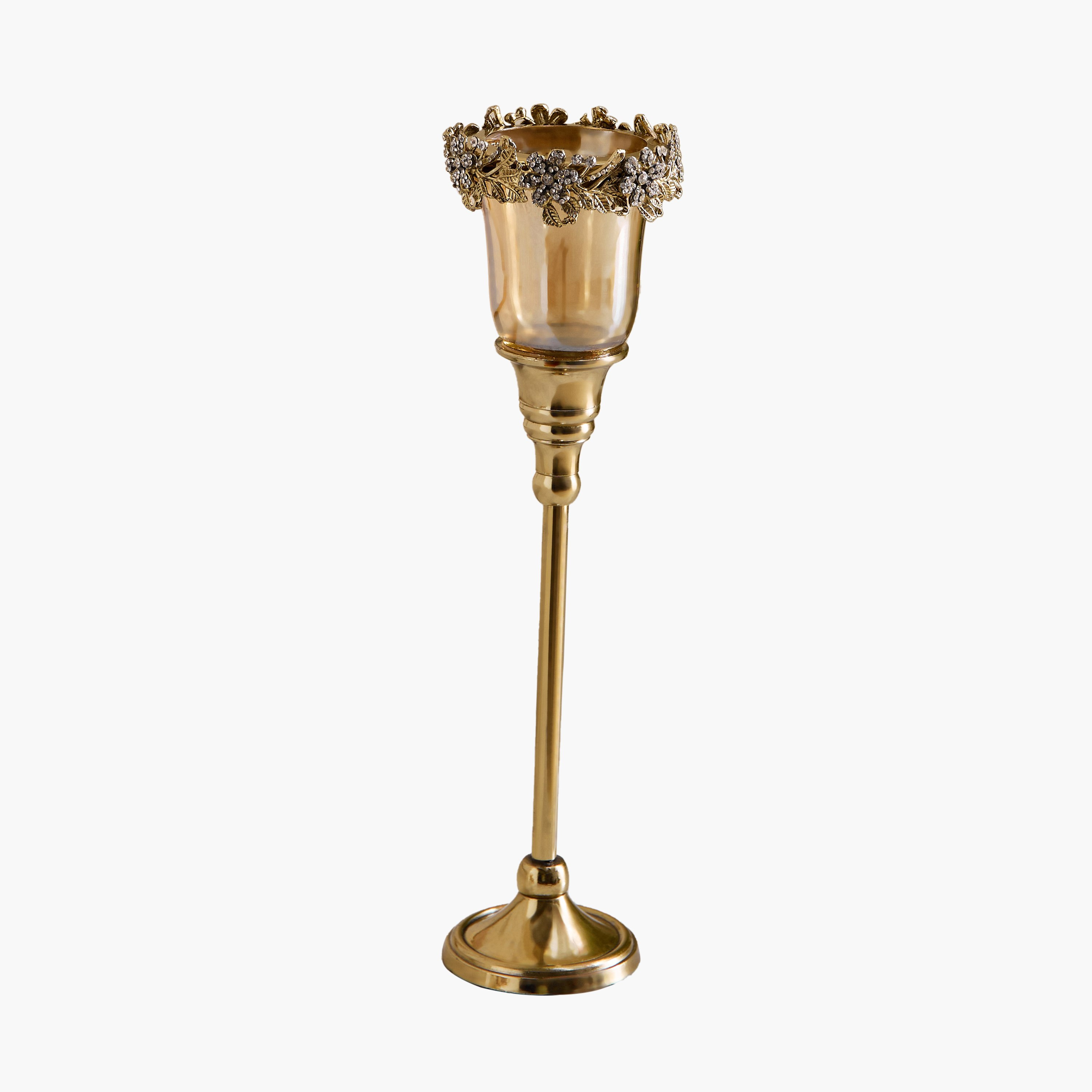 Iras Elara Decorative Votive Holder - 9x9x32 cm-hbxlivingroom-decorandaccessories-candleholders-image-5