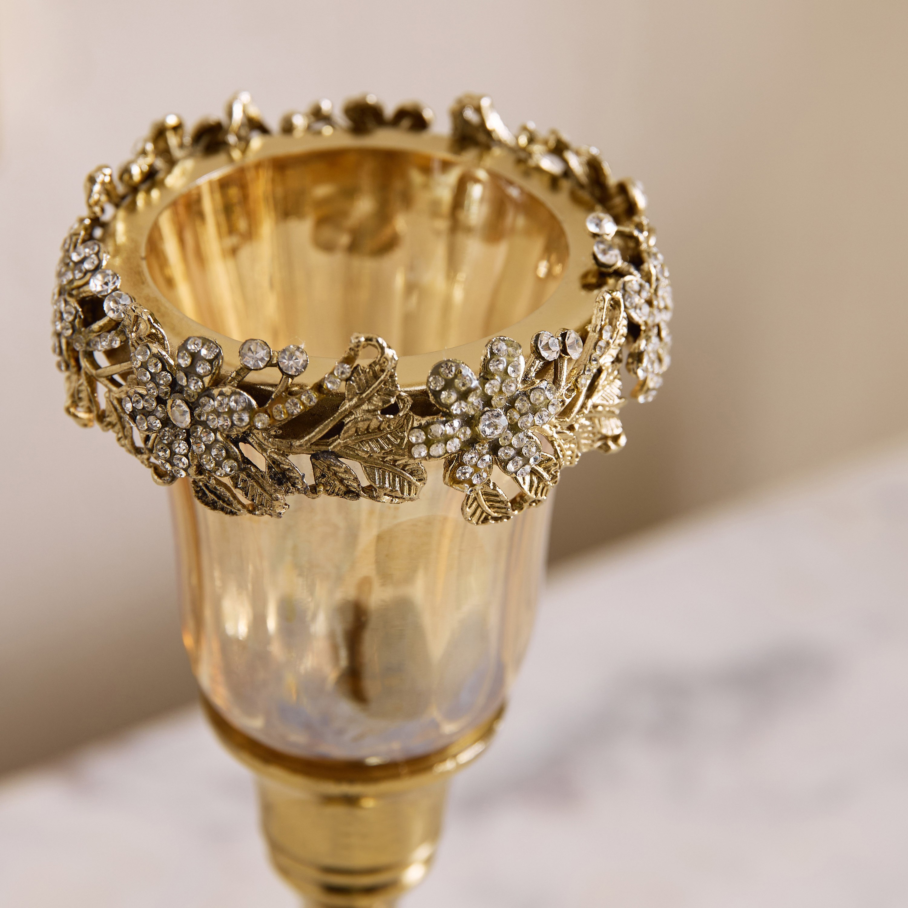 Iras Elara Decorative Votive Candleholder - 9x9x28 cm-hbxlivingroom-decorandaccessories-candleholders-image-3