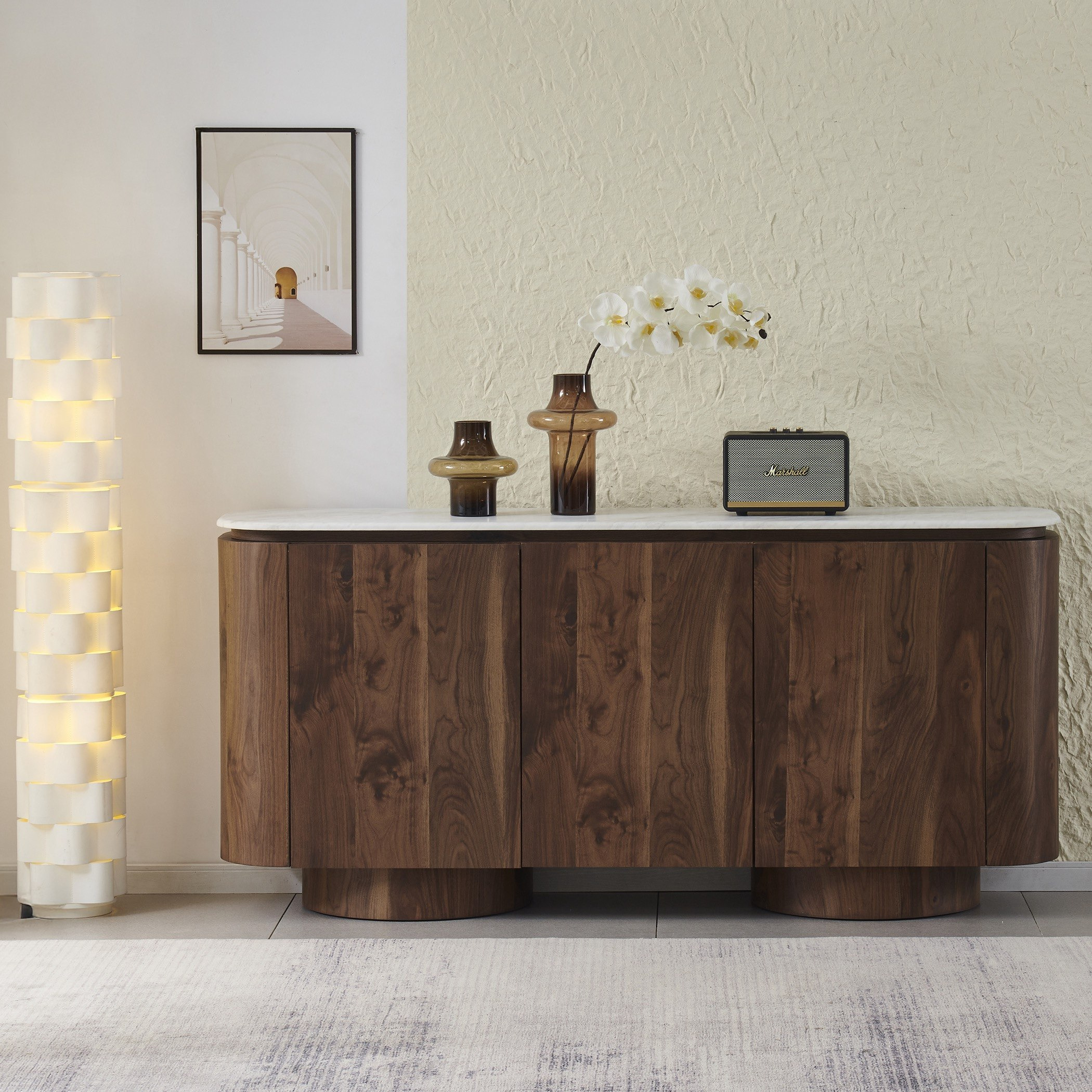 خزانة جانبية بسطح رخام 3 أبواب - فيلاسكو - 1.8 متر-hbxfurniture-diningroom-buffetsandsideboards-image-1
