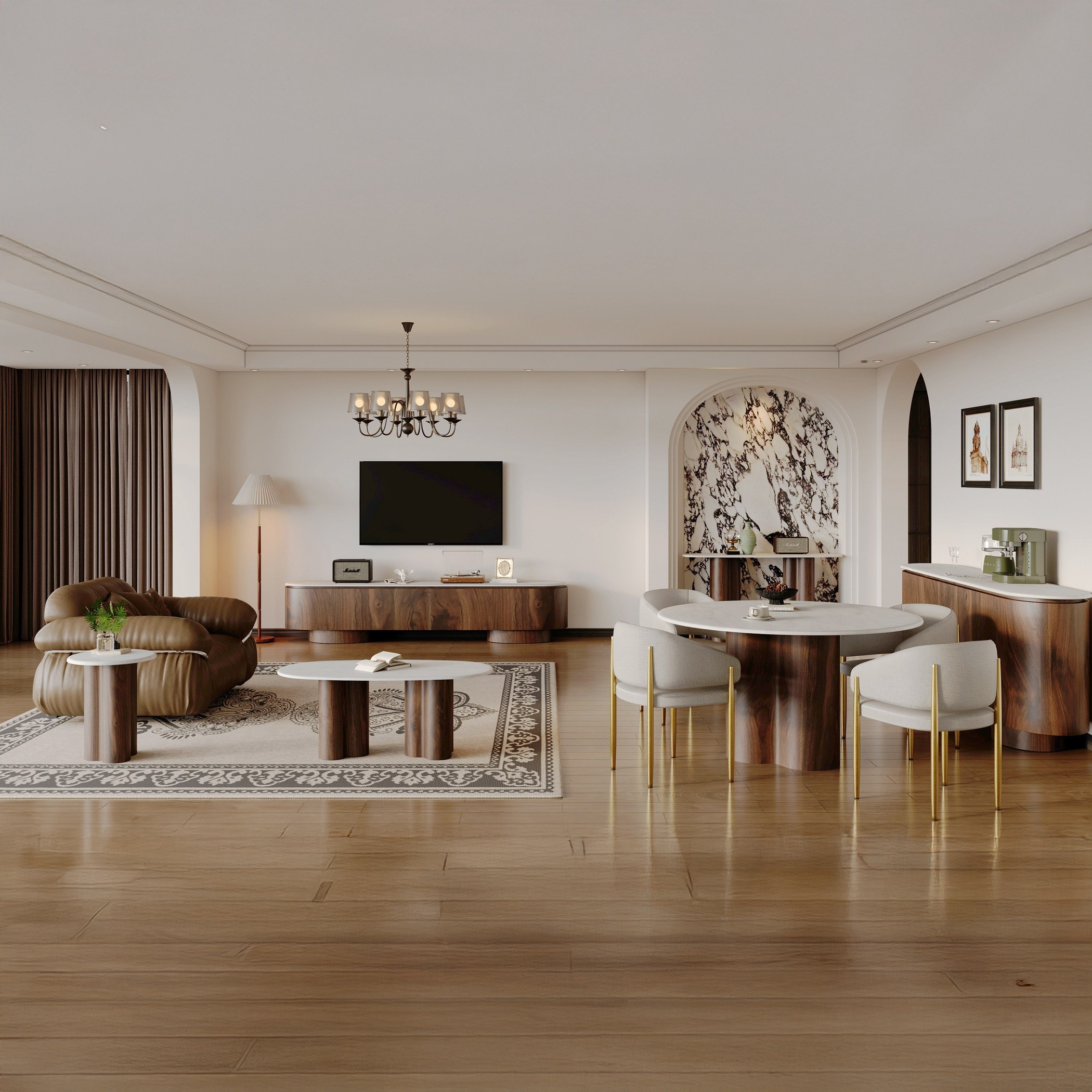 خزانة جانبية بسطح رخام 3 أبواب - فيلاسكو - 1.8 متر-hbxfurniture-diningroom-buffetsandsideboards-image-3