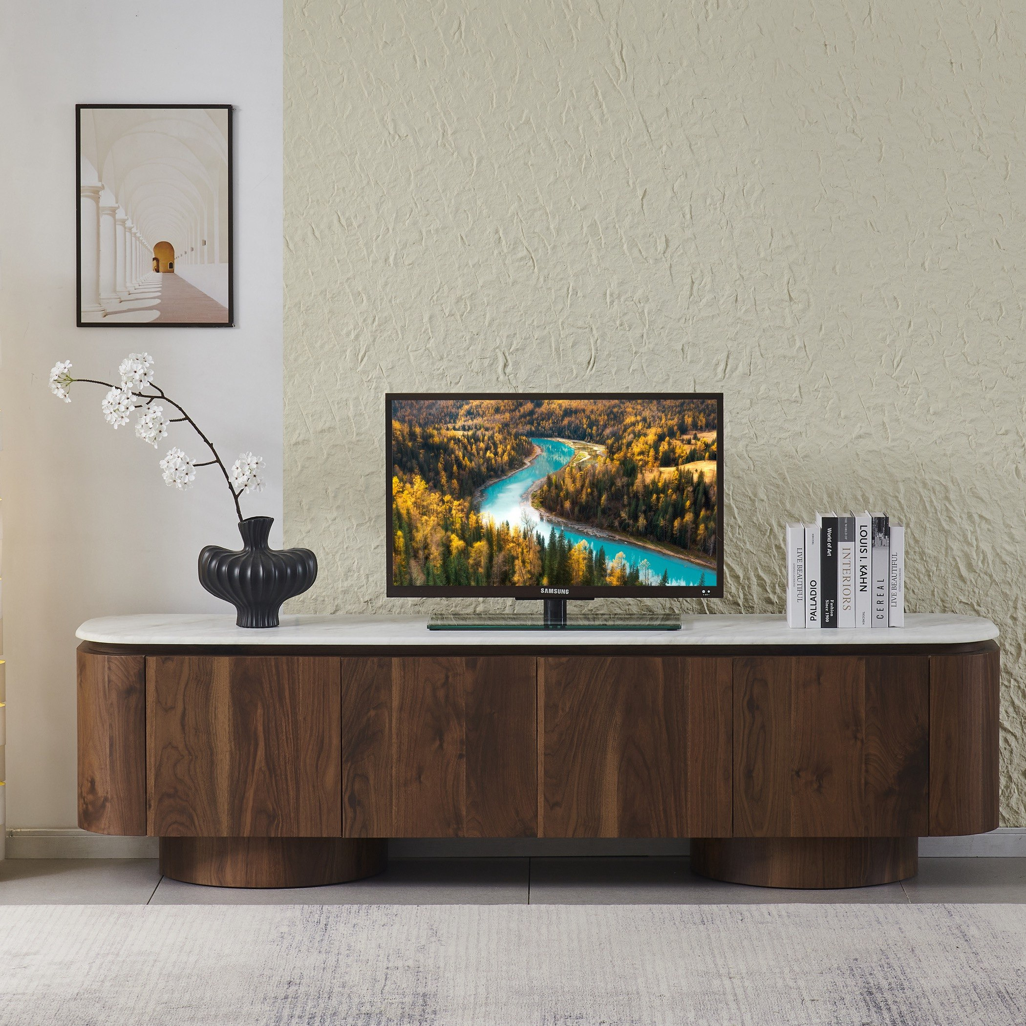Velasco 2.0 Meter Marble Top TV Unit for TV's up to 80 Inches-hbxlivingroom-mediaunitsandstorage-tvunits-image-2