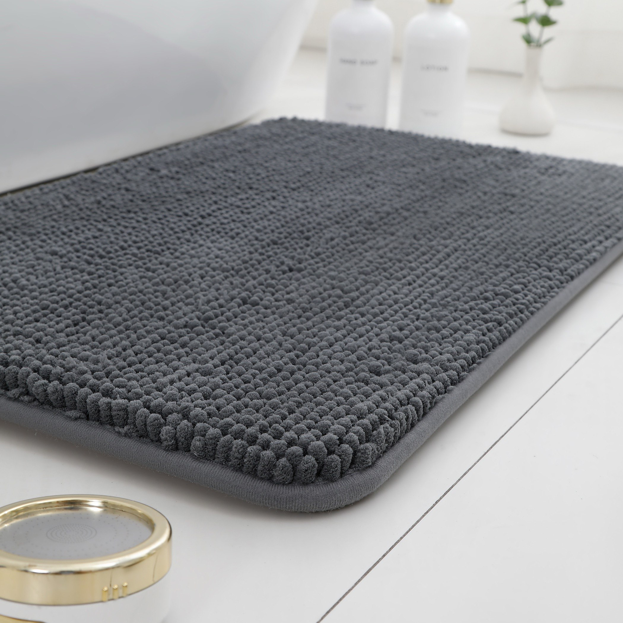 Luxot Elite Chenille Memory Foam Bath Mat - 45x75 cm-hbxbedroom-floorcoverings-bathmats-image-2