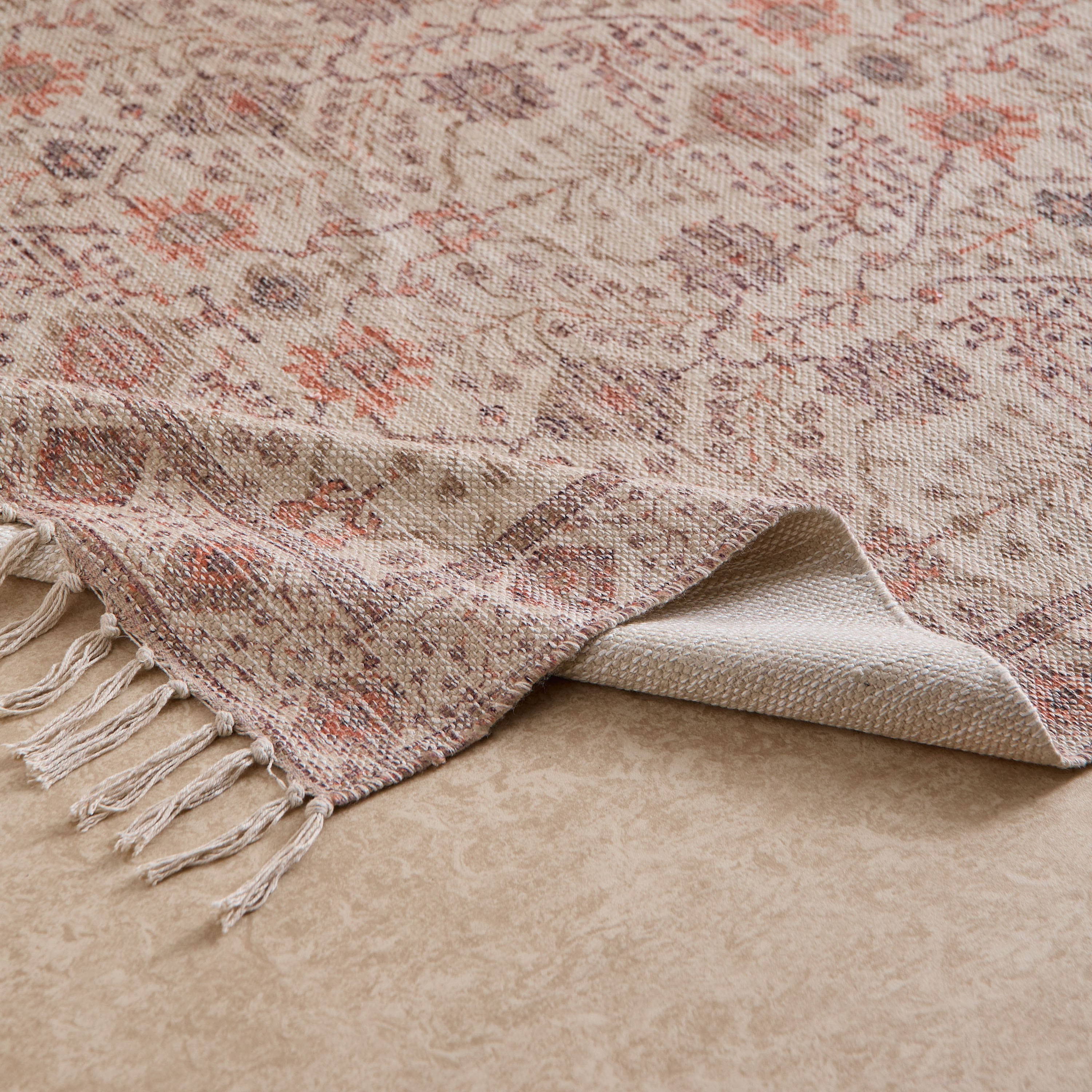 Glimmer Juana Handmade Printed Dhurrie - 160x230 cm-hbxdecorandfurnishings-floorcoverings-rugs-image-4
