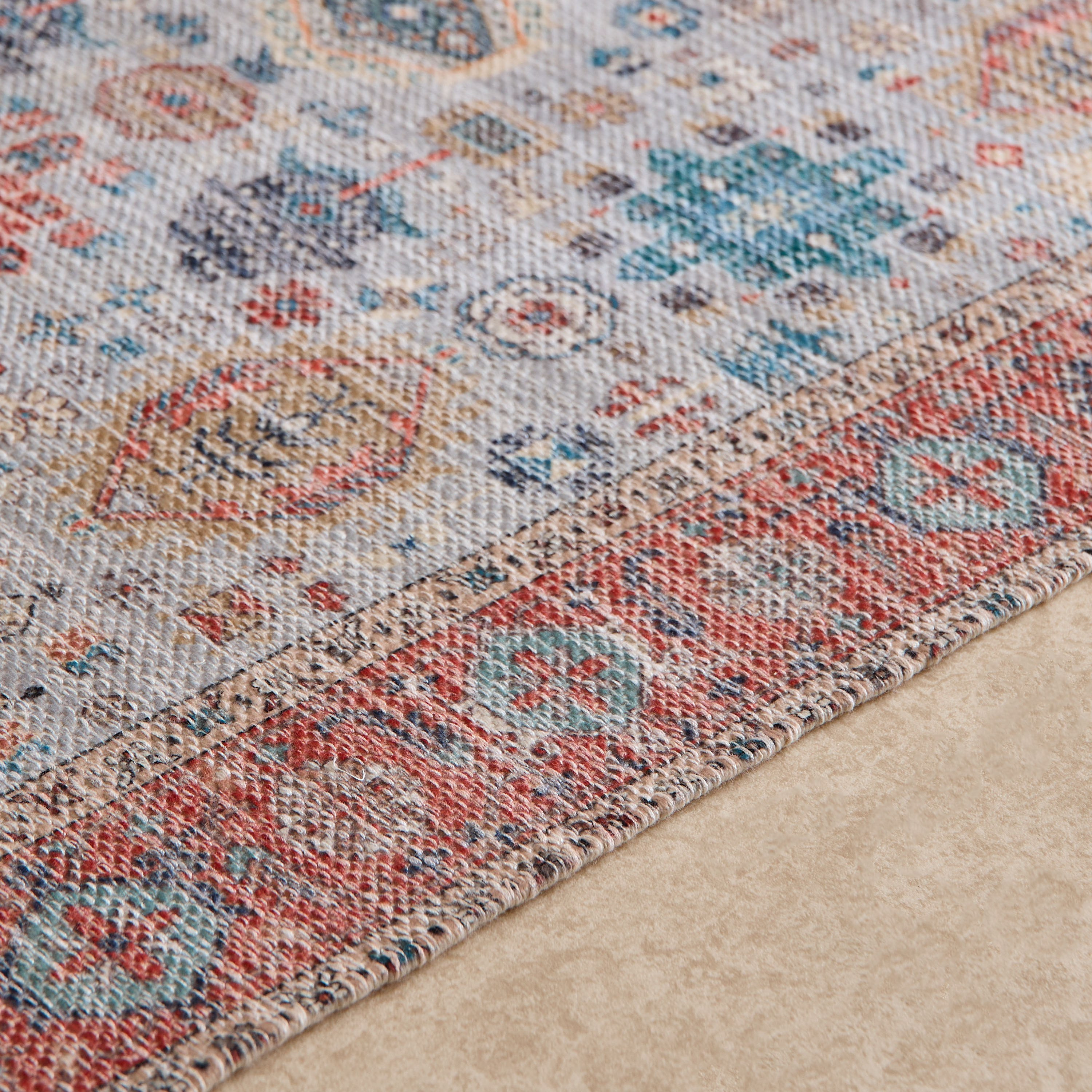 Glimmer Benza Handmade Printed Dhurrie - 60x90 cm-hbxdecorandfurnishings-floorcoverings-rugs-image-2