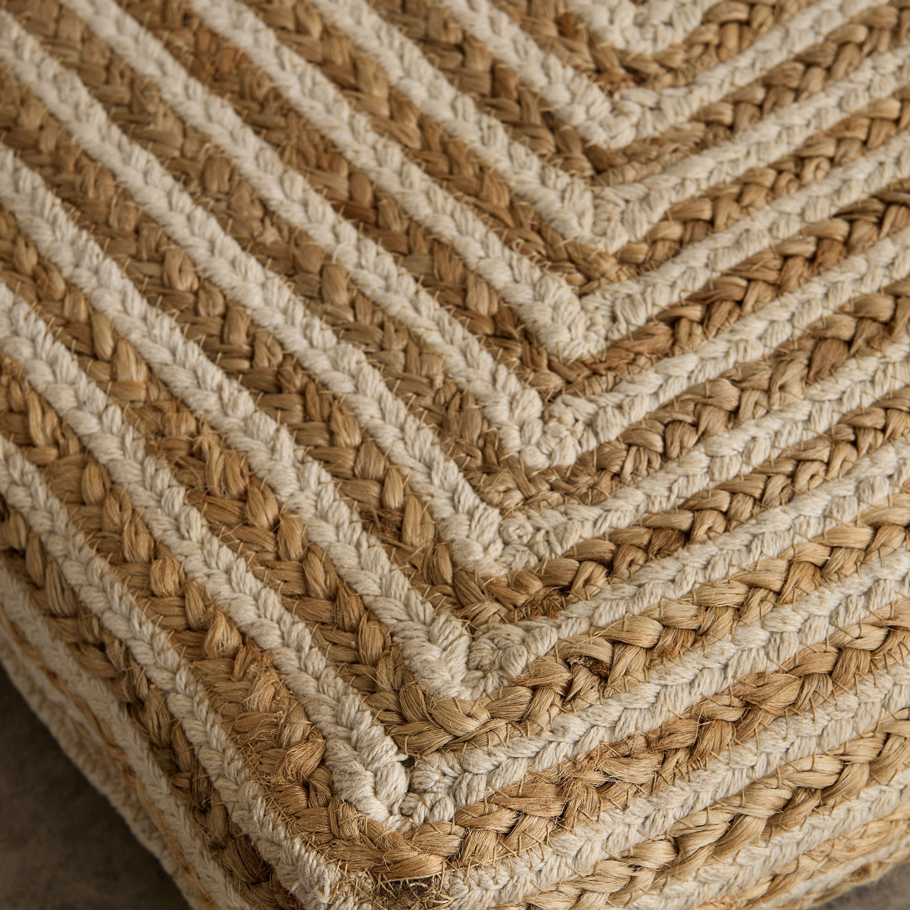 Eco Swirls Handmade Jute Floor Cushion - 50x50x7 cm-hbxhomeware-hbxlivingroom-image-3
