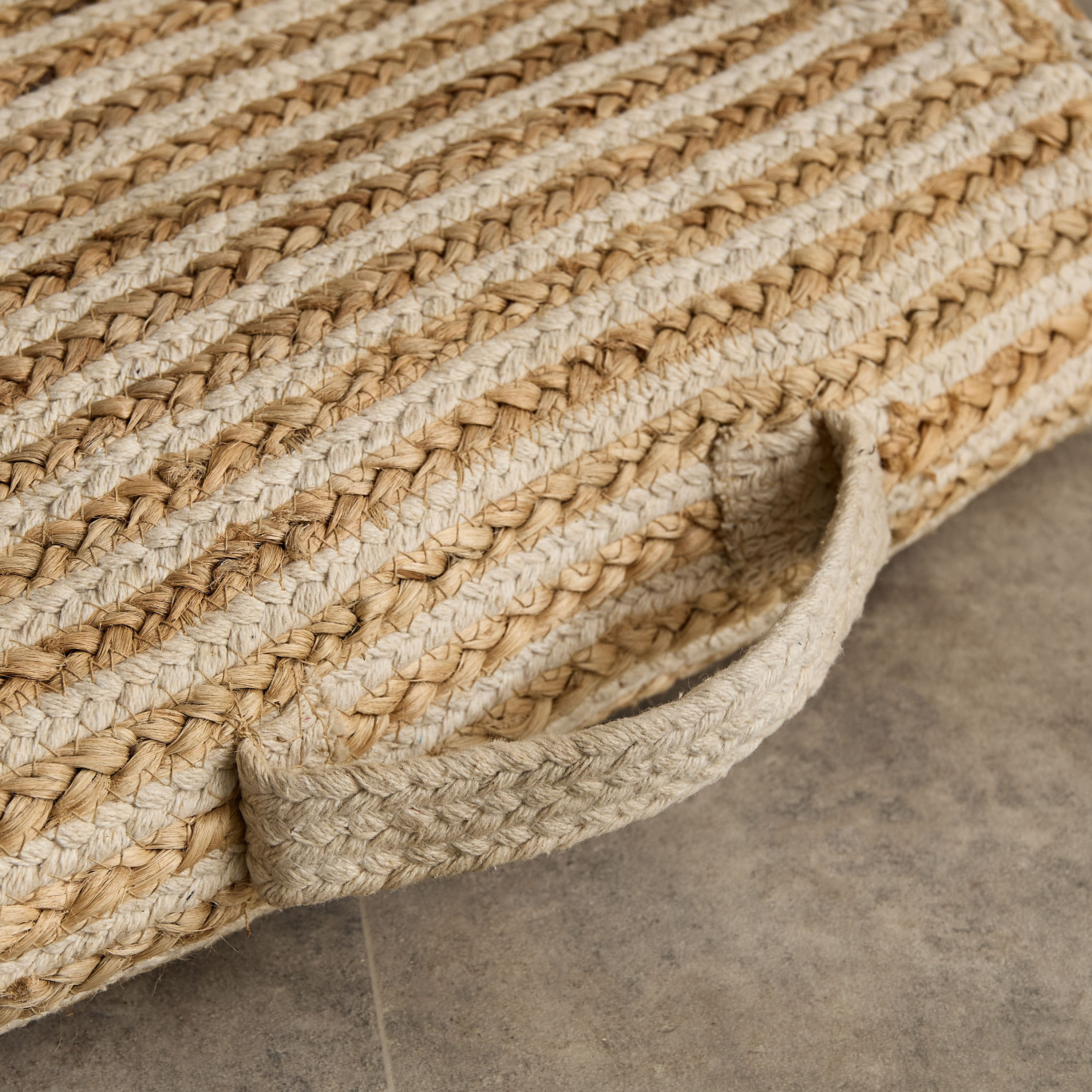 Eco Swirls Handmade Jute Floor Cushion - 50x50x7 cm-hbxhomeware-hbxlivingroom-image-4