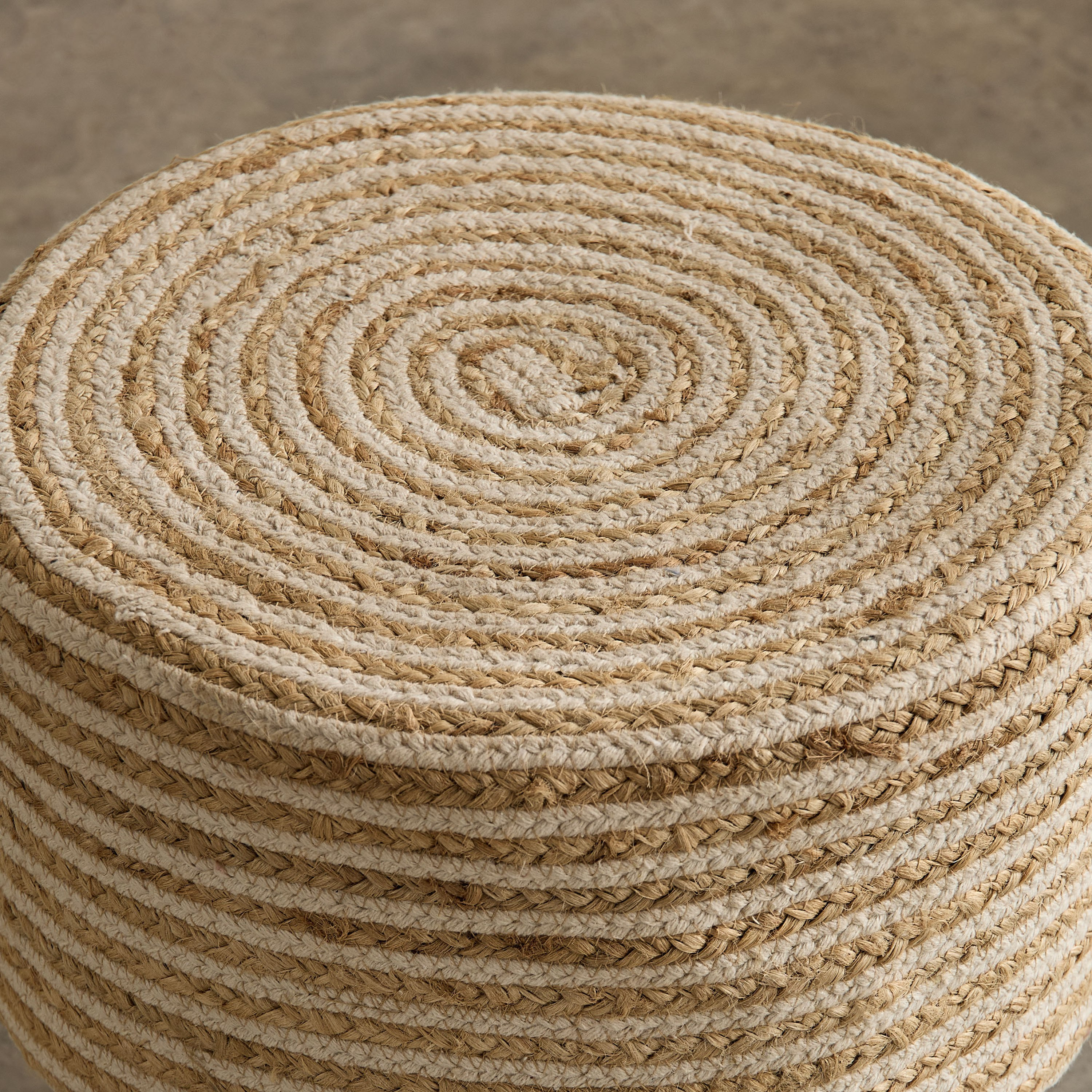 Eco Swrils Handmade Jute Stool - 40x40x40 cm-hbxlivingroom-sofasandarmchairs-ottomansandfootstools-image-2