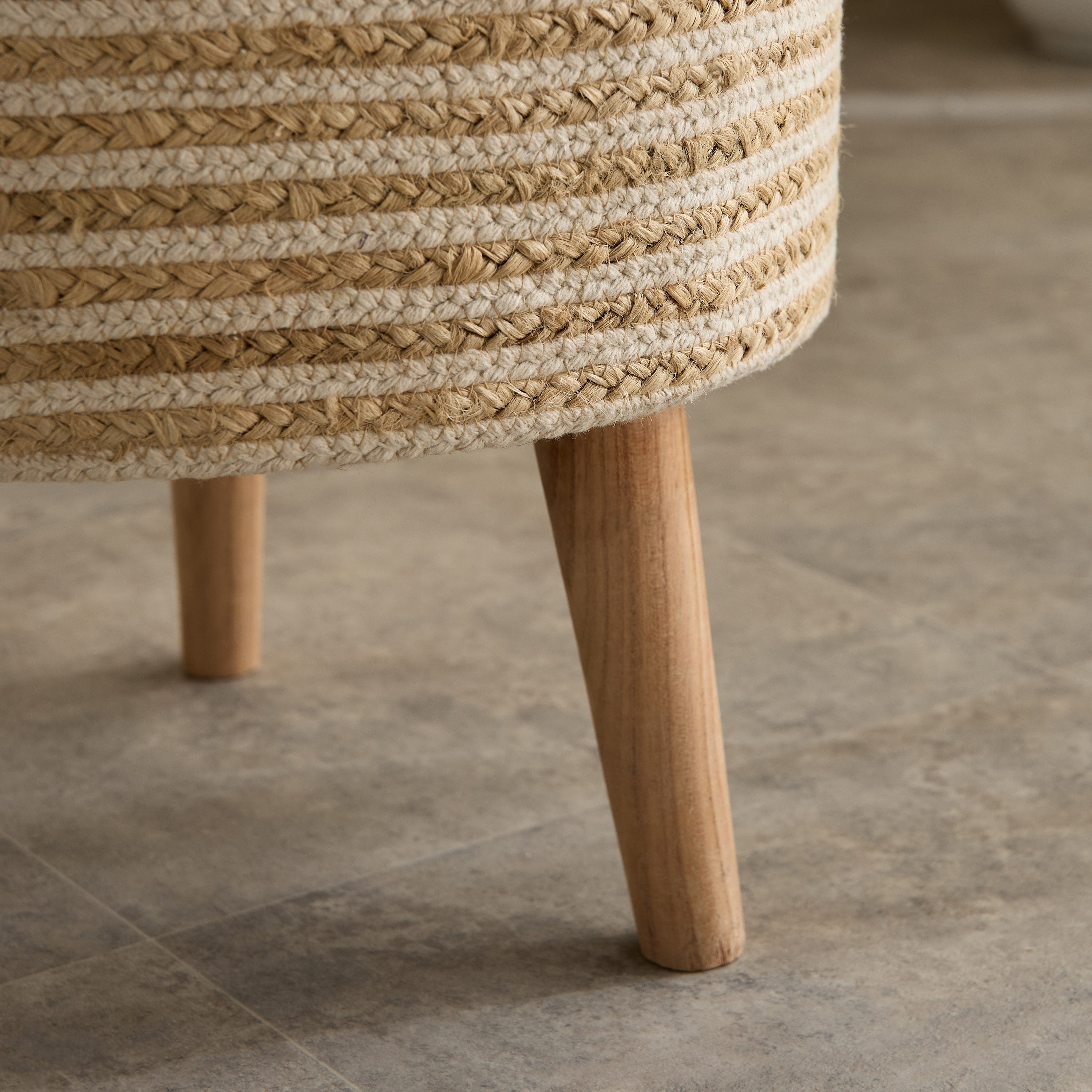 Eco Swrils Handmade Jute Stool - 40x40x40 cm-hbxlivingroom-sofasandarmchairs-ottomansandfootstools-image-3