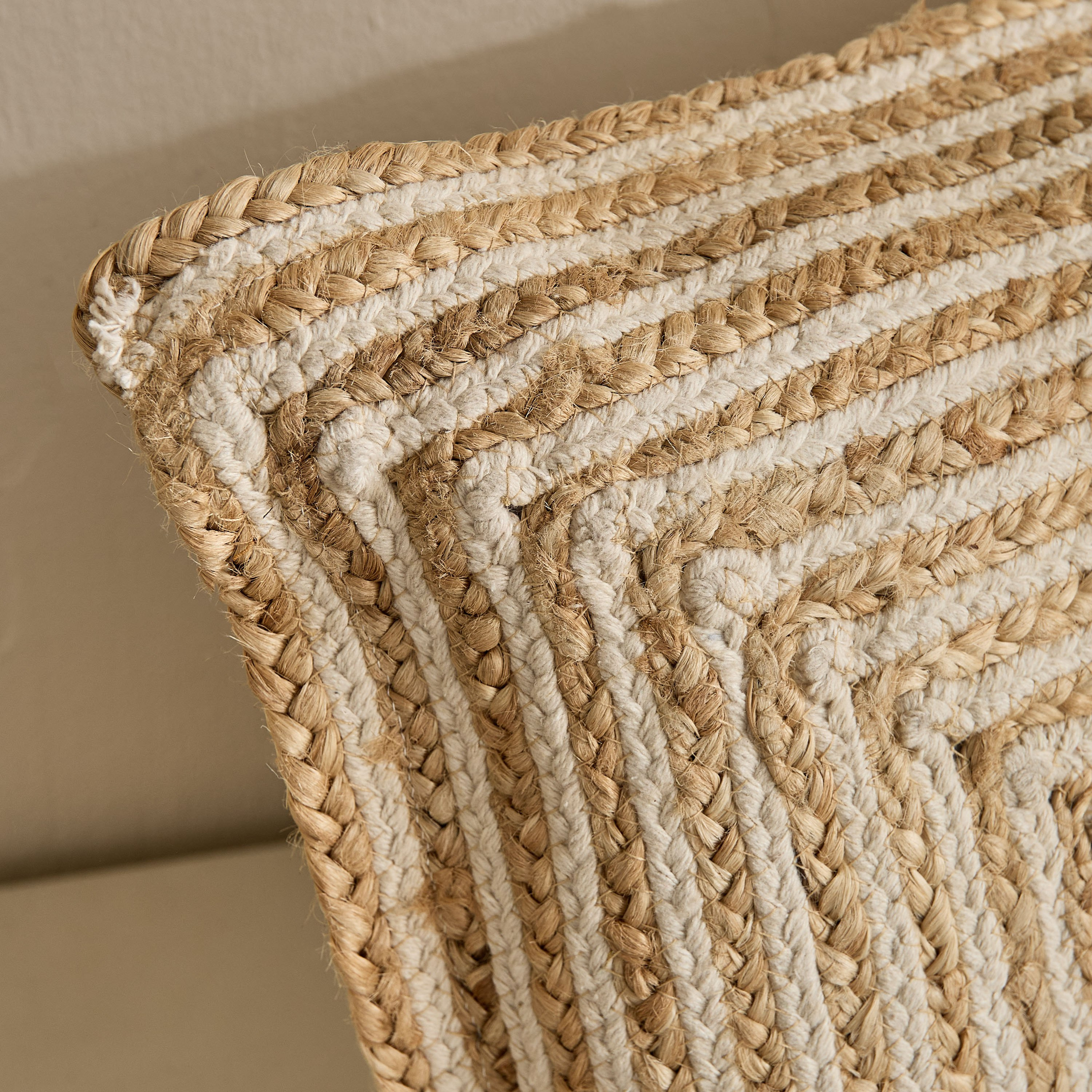 Eco Swrils Handmade Jute Filled Cushion - 40x60 cm-hbxlivingroom-furnishings-cushionsandcovers-filledcushions-image-2