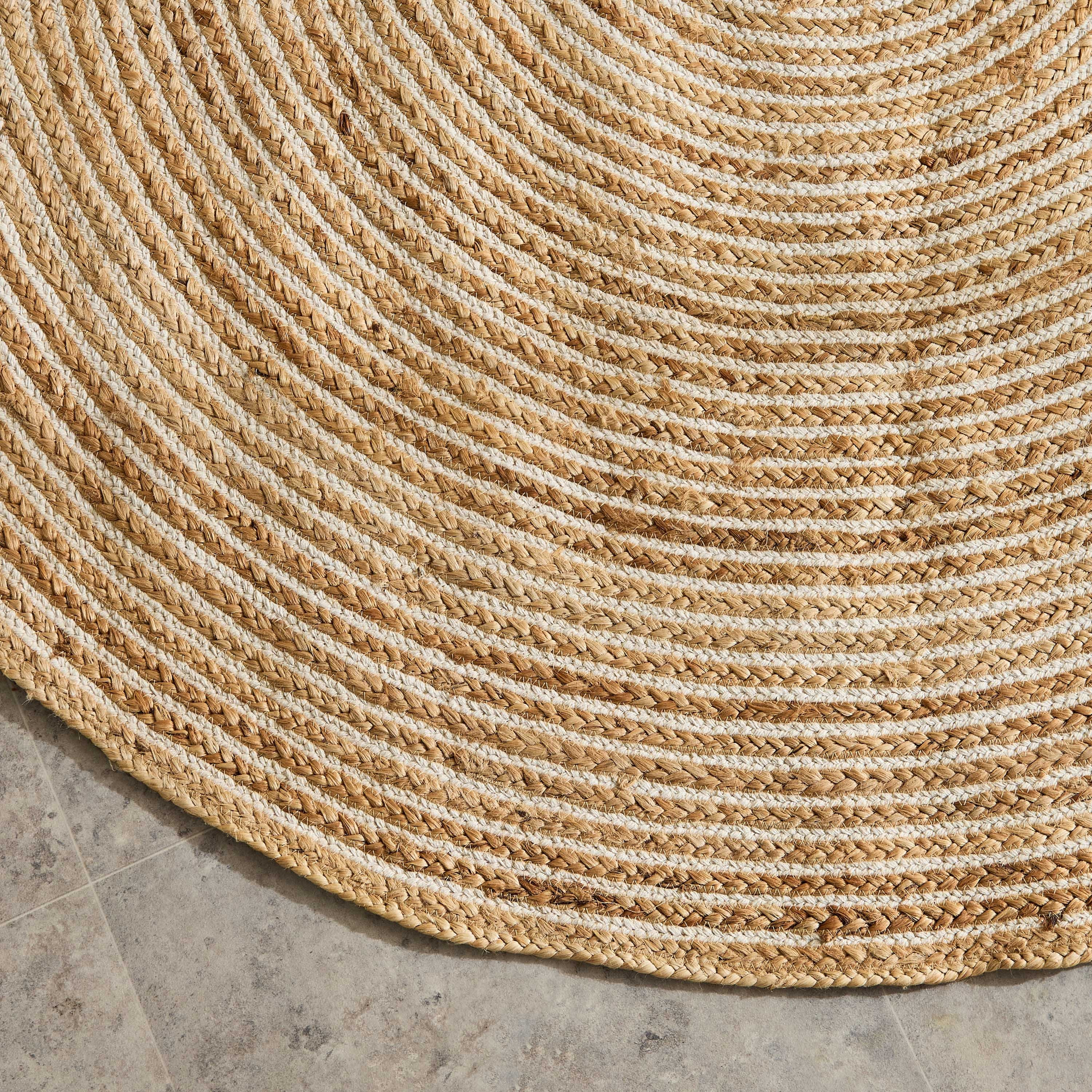 Eco Swrils Round Handmade Jute Rug - 90 cm-hbxdecorandfurnishings-floorcoverings-rugs-image-3