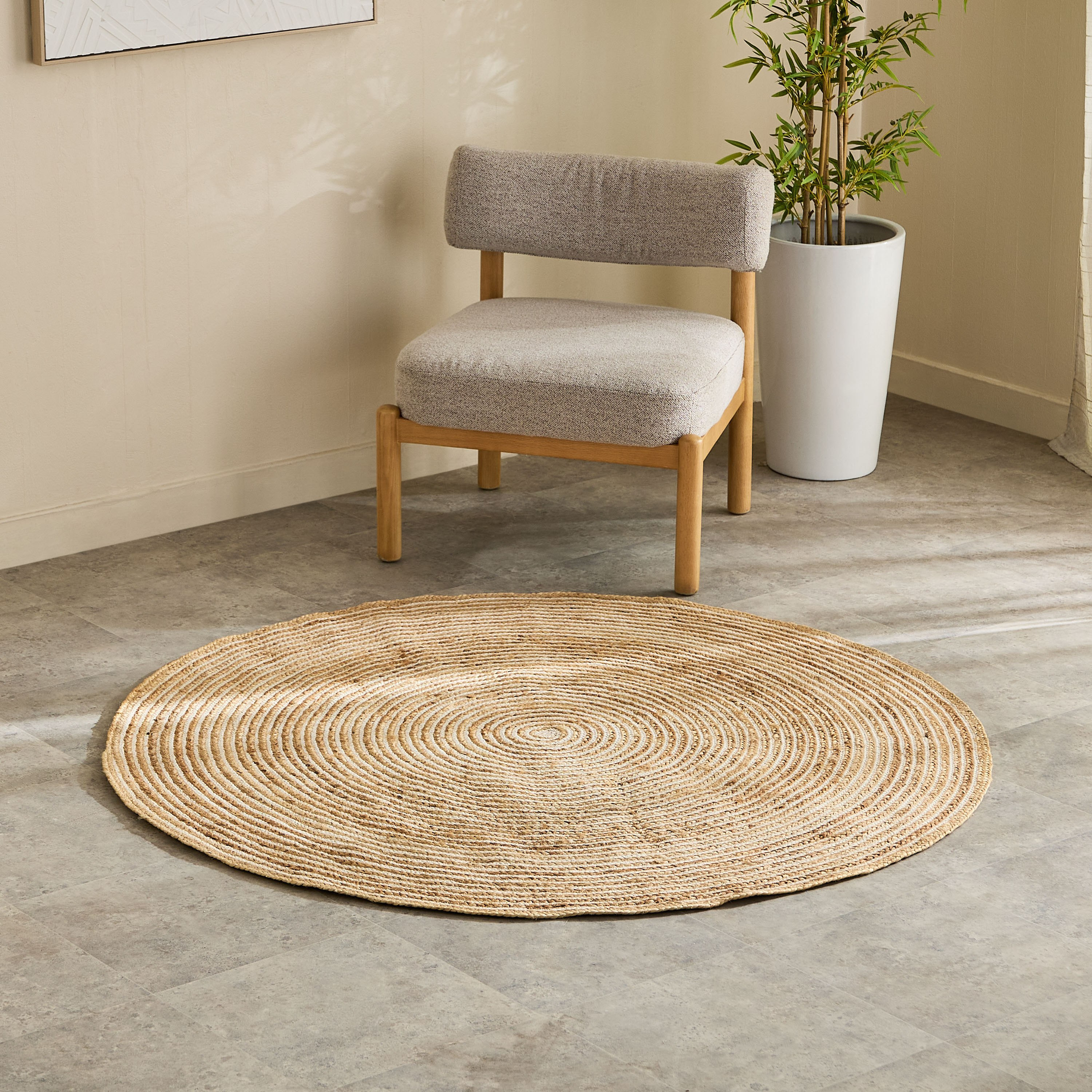 Eco Swrils Round Handmade Jute Rug - 150 cm-hbxdecorandfurnishings-floorcoverings-rugs-image-1