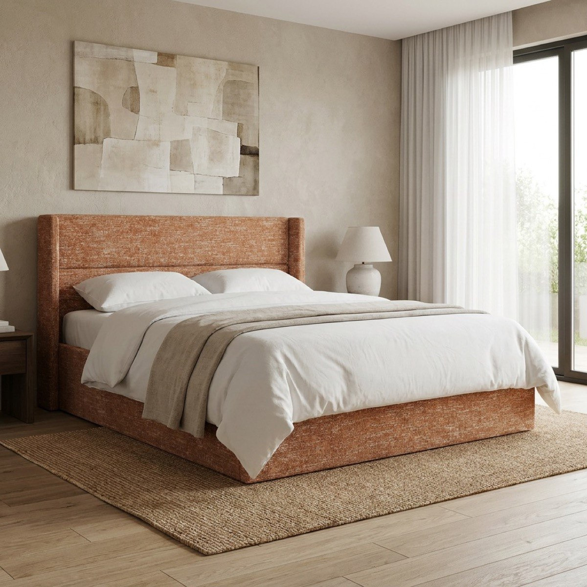 سرير كينج ذكي منجد هيدروليكي راي وينج من أورو - 180x200 سم-hbxfurniture-bedsandbedsets-beds-king-image-1