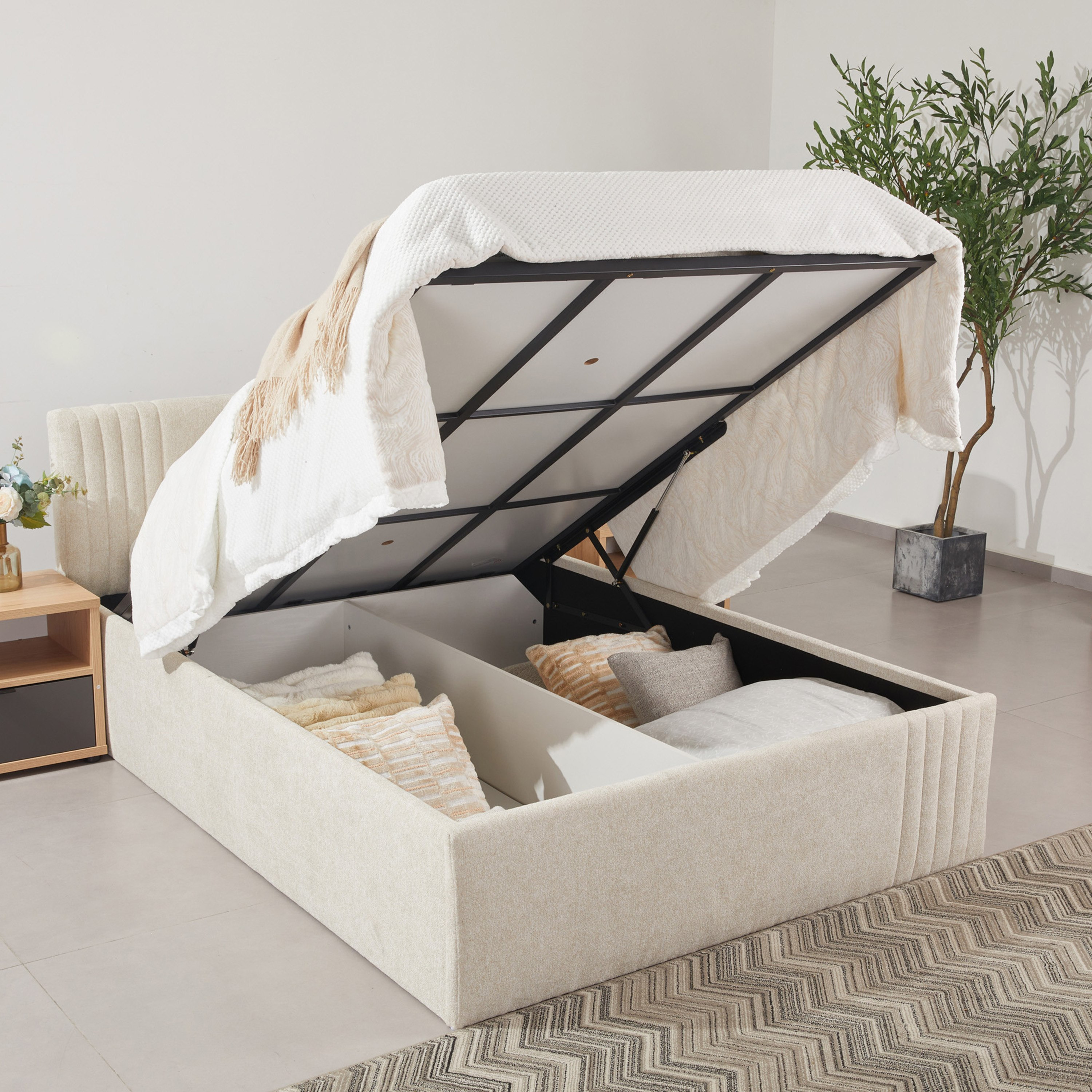 سرير كوين منجد بتخزين هيدروليك نيكست من فرانكفورت - 160x200 سم-hbxbedroom-bedsandbedsets-beds-queen-image-7