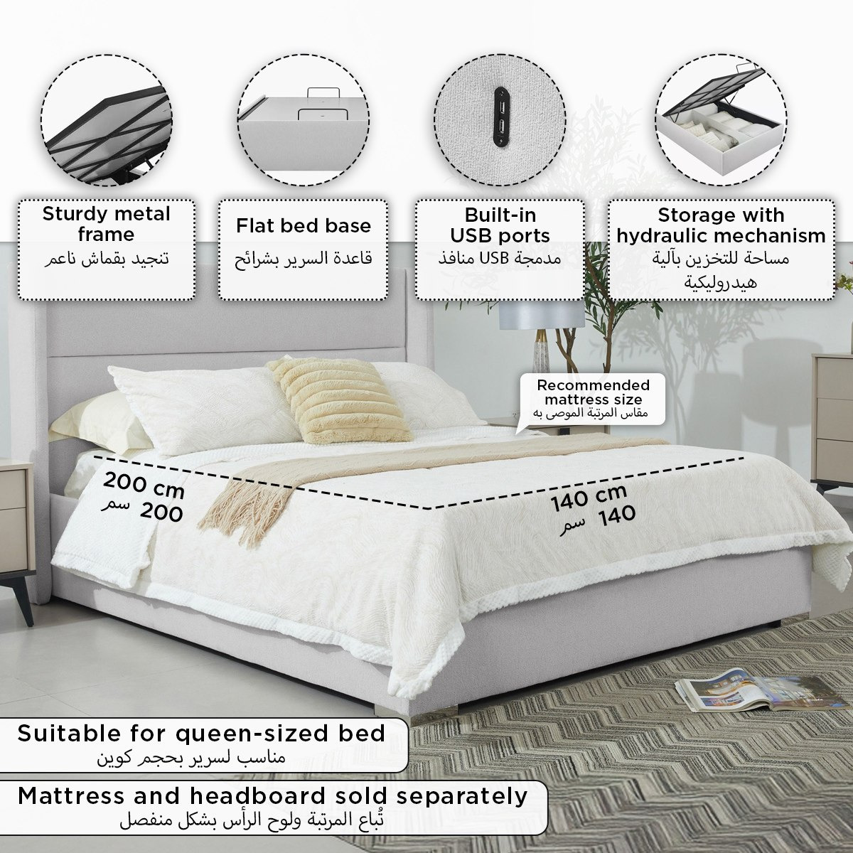 Orion Smart Upholstered Hydraulic Storage Queen Bed Base - 140x200 cm-PROMO_HB_SA_HBX10_TH1000_NEW_031025-image-12