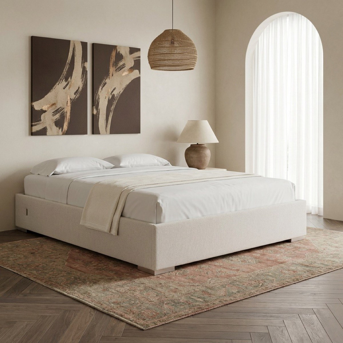 Orion Smart Upholstered Queen Bed Base - 160x200 cm-hbxbedroom-modular-modularbeds-orion-image-2