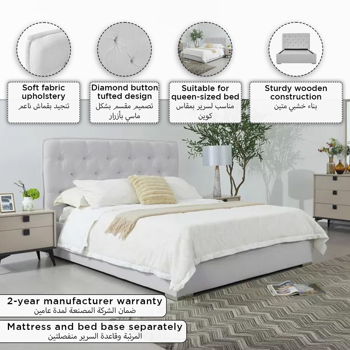 Orion Chester Upholstered Queen Headboard - 140x200 cm-hbxbedroom-modular-modularbeds-orion-image-8