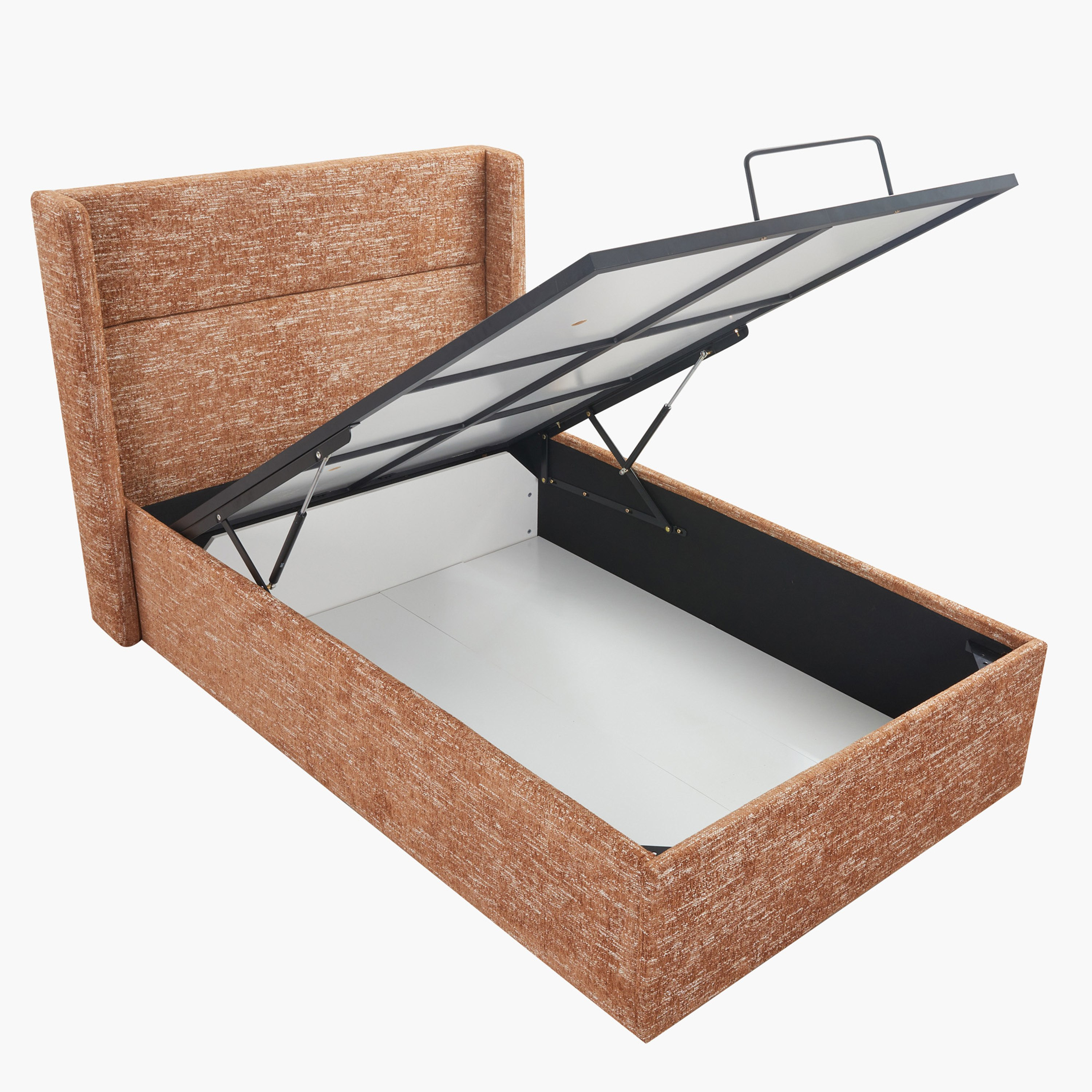 Orro Ray Wing Smart Hydraulic Upholstered Twin Bed - 120x200 cm-hbxbedroom-bedsandbedsets-upholsteredbeds-twin-image-5