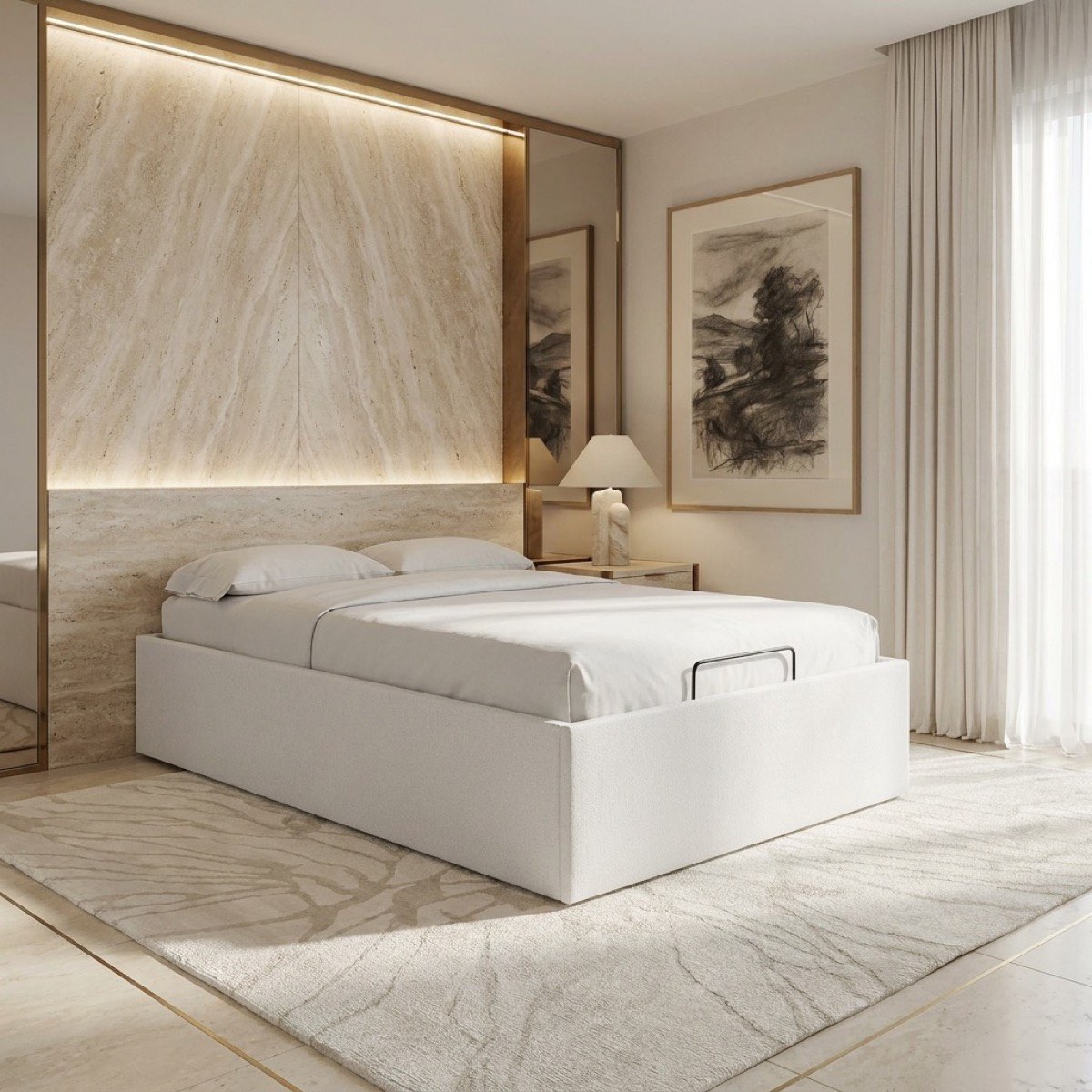 Orion Upholestered Hydraulic Storage Twin Bed Base - 120x200 cm-hbxbedroom-modular-modularbeds-orion-image-1