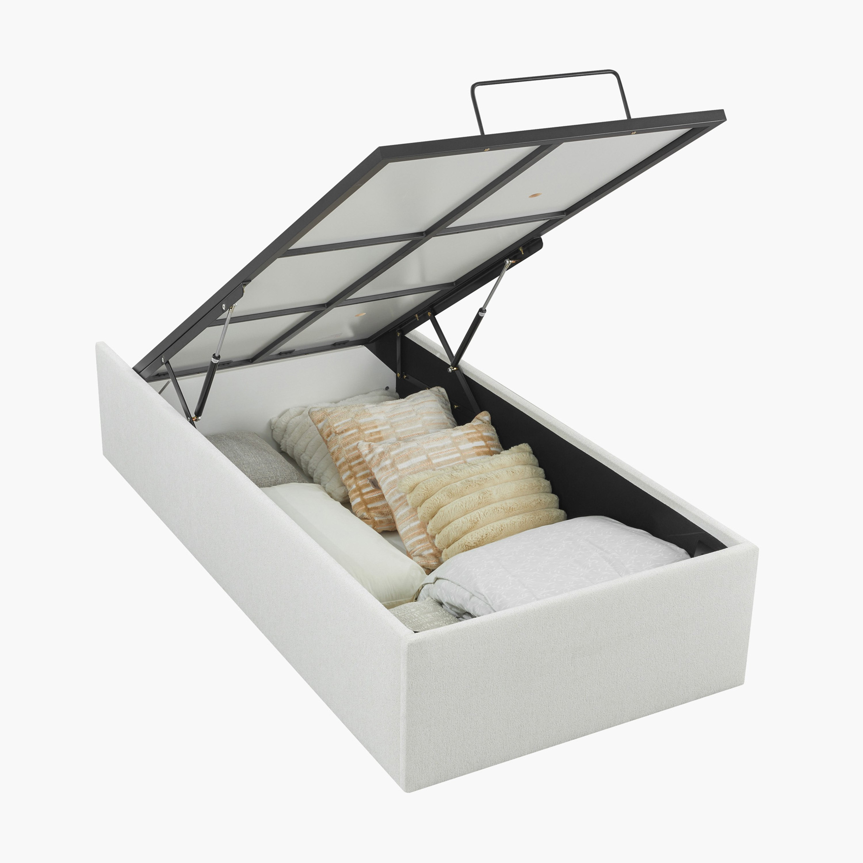 Orion Smart Upholstered Hydraulic Storage Single Bed Base - 90x200 cm-PROMO_HB_SA_HBX10_TH1000_NEW_031025-image-2