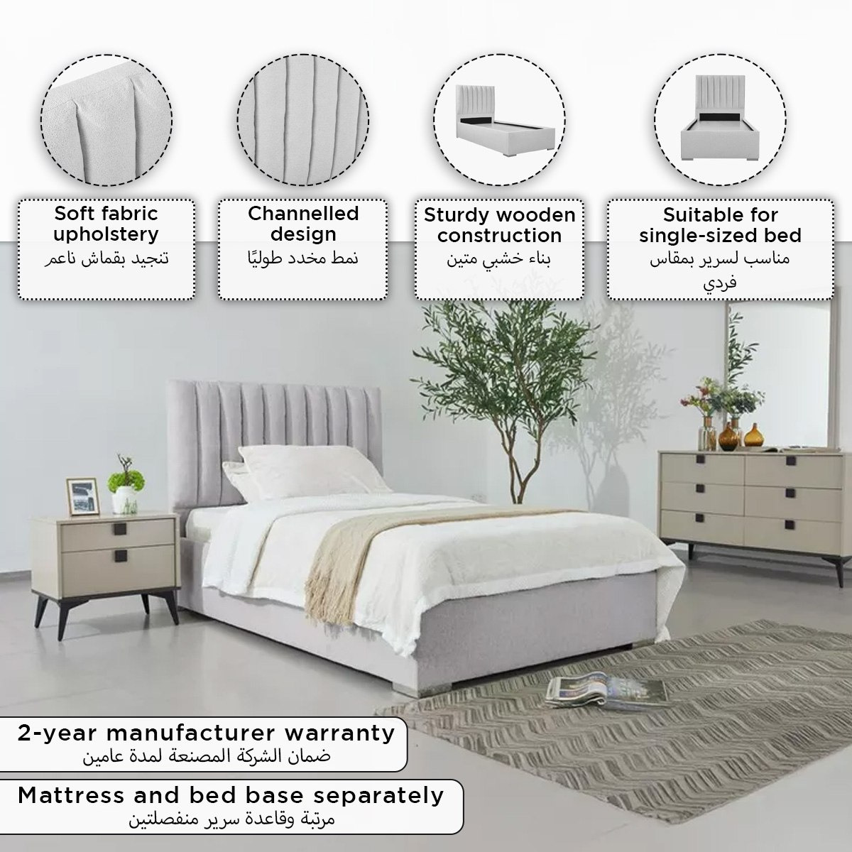 Orion Modena Upholstered Single Headboard - 90x200 cm-hbxbedroom-modular-modularbeds-orion-image-9
