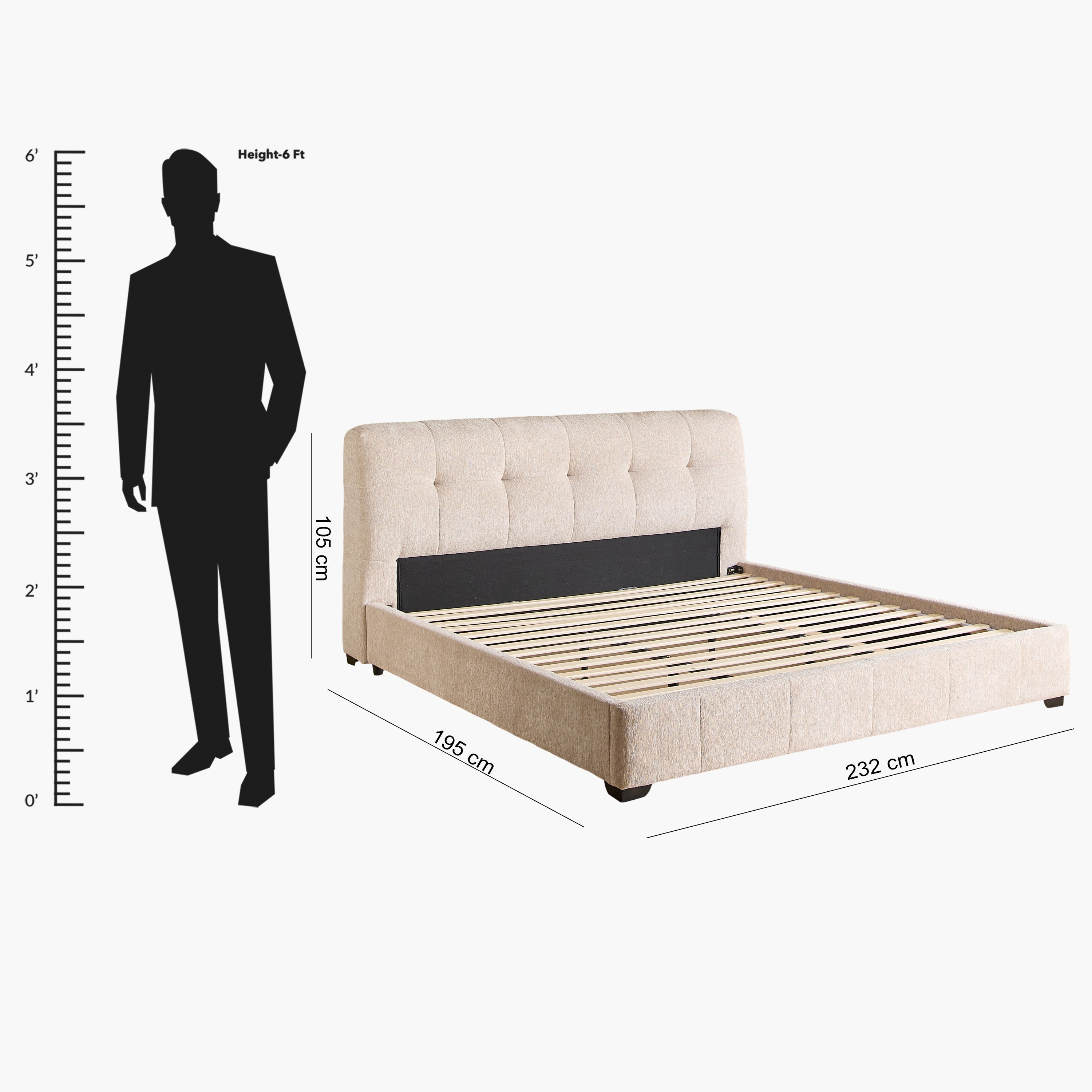 سرير كينج منجد من بيرل بوب - 180x200 سم-hbxfurniture-bedsandbedsets-beds-king-image-9